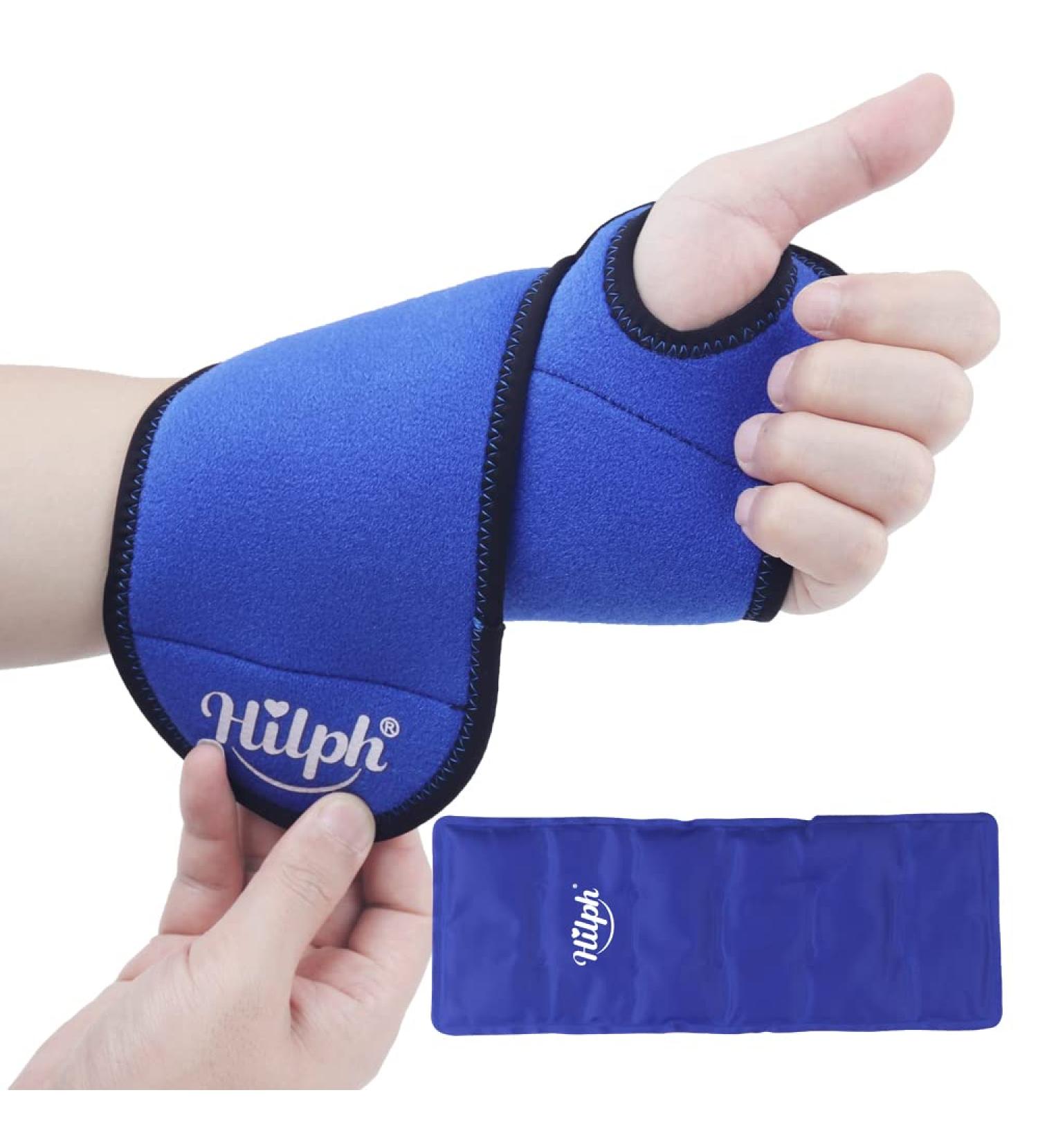 Hilph Wrist Ice Pack - Reusable Gel Cold Wrap for Carpal Tunnel, Sprains, and Injuries - Buy Online on GoSupps.com