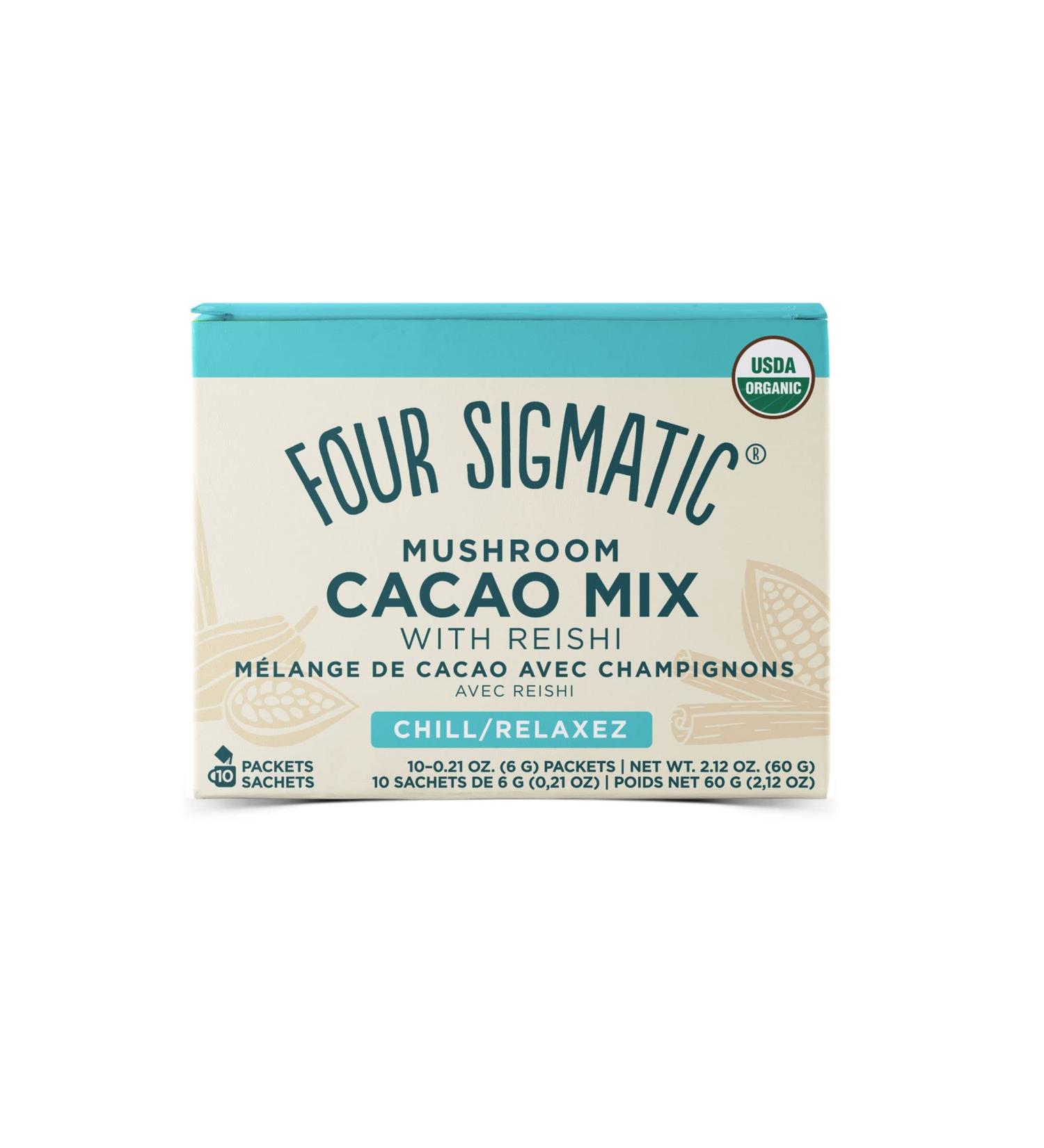 Mushroom Hot Cacao - REISHI - Medicinal Mushroom Cacao Blend - Four Sigmatic - Buy Online on GoSupps.com