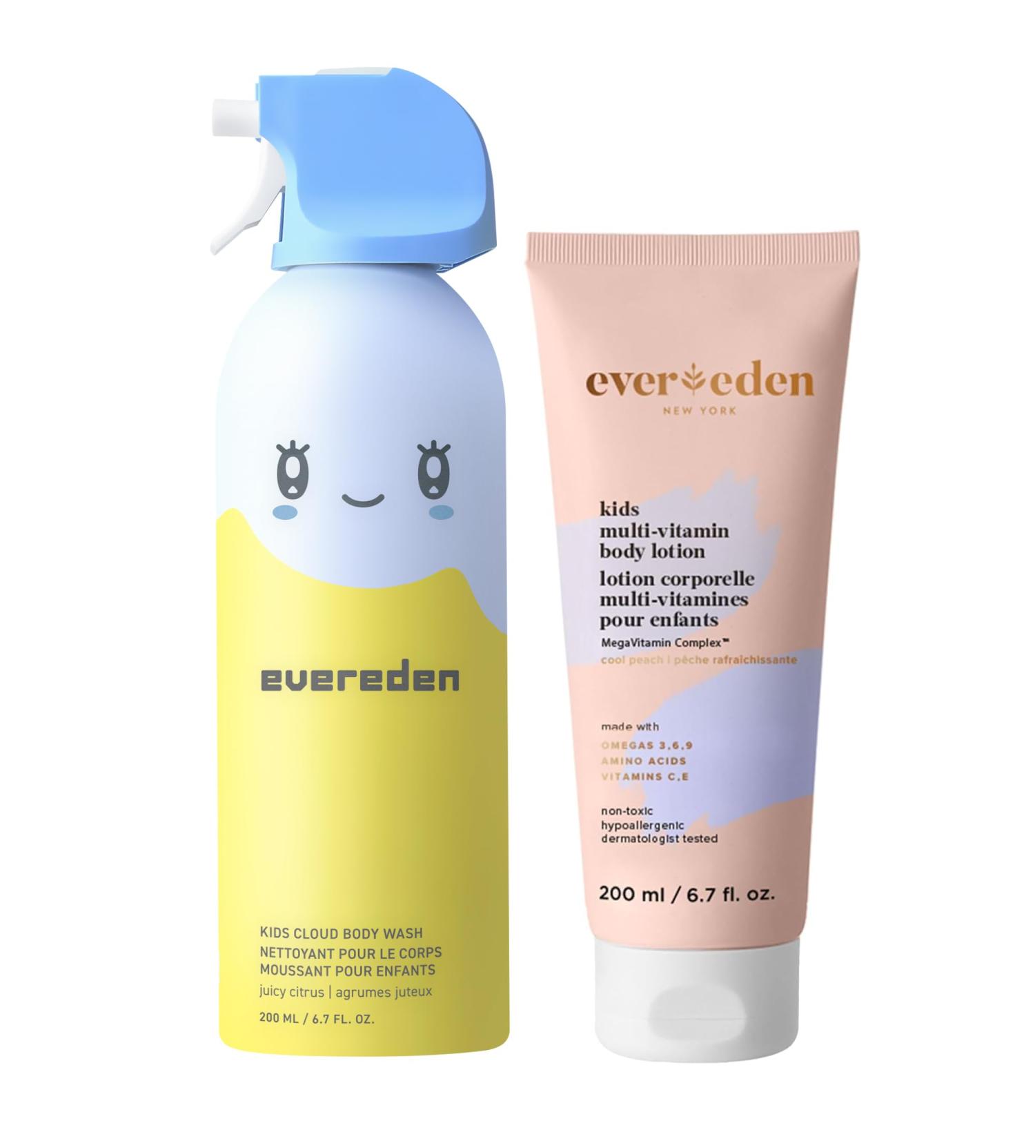 Evereden Kids Cloud Body Wash (6.7 fl. oz. Juicy Citrus) : Creamy Nourishing Cloud-Like Texture and Multi-Vitamin Body Lotion Gentle & Non-Toxic Moisturizing Kids Lotion - Buy Online on GoSupps.com