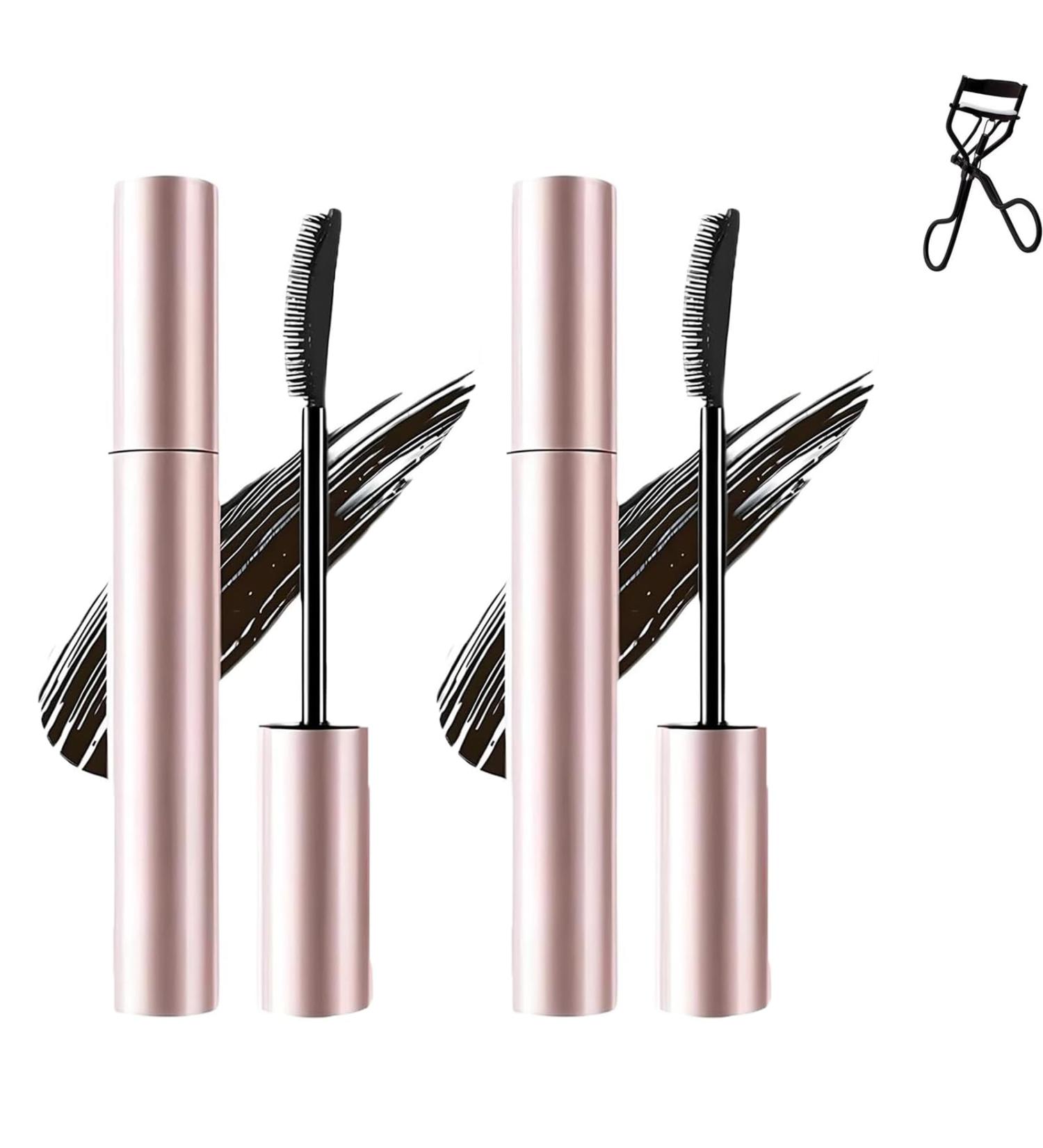 Mascara Black & Brown Duo for Lash Makeup Tubing Mascaras Smudge Proof Long Lasting and Waterproof Non Clumping (2*Black) - Buy Online on GoSupps.com