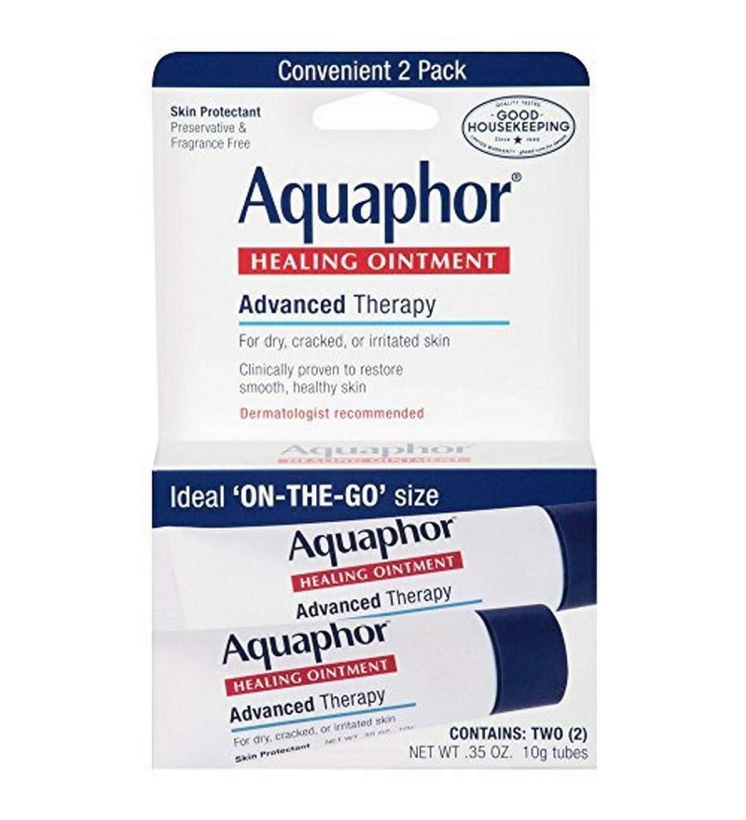 Aquaphor Healing Skin Ointment Advanced Therapy (Each 2 Count of 0.35 oz Tubes) 0.7 Pack of 3 0.35 Ounce (Pack of 6)