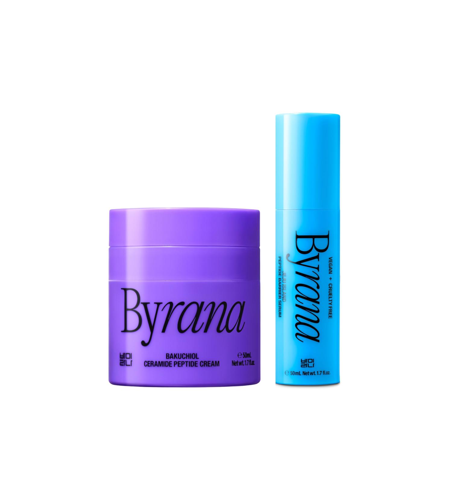 BYRANA Barrier Duo: Peptide Serum + Bakuchiol Cream - Buy Online on GoSupps.com