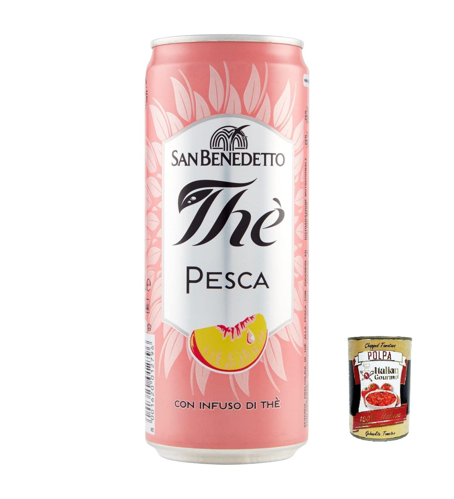 Italian Gourmet E.R. San Benedetto Lot de 72 bo tes th glac Peach The' Pesca 330 ml tea the rafra chissant + Italian Gourmet Pulpa 400 g - Buy Online on GoSupps.com