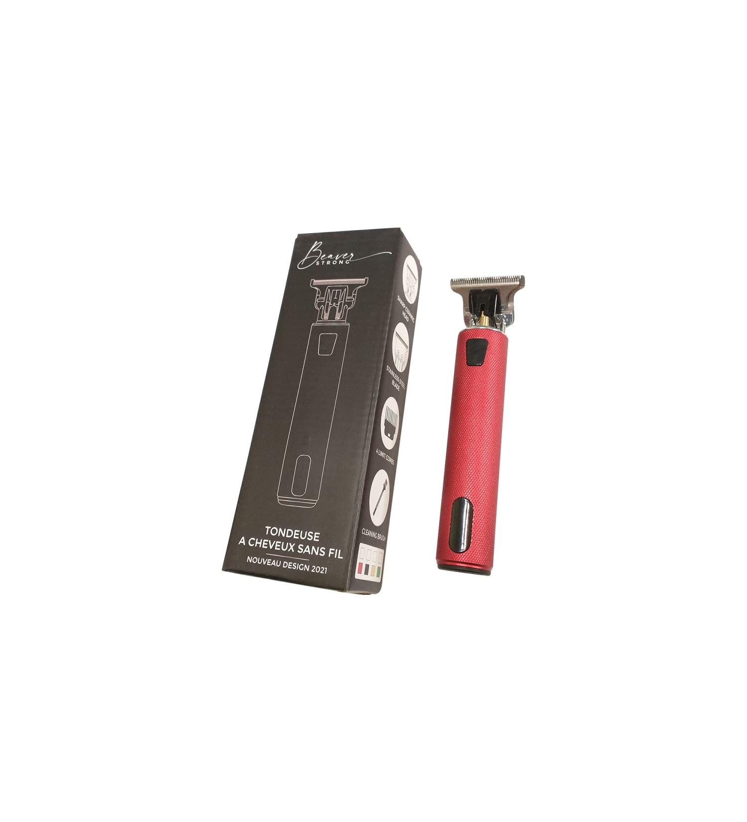 Cordless Rechargeable Hair Trimmer with LED Power Indicator | Buy Red Hair Clippers Online - Fast International Shipping - Buy Online on GoSupps.com