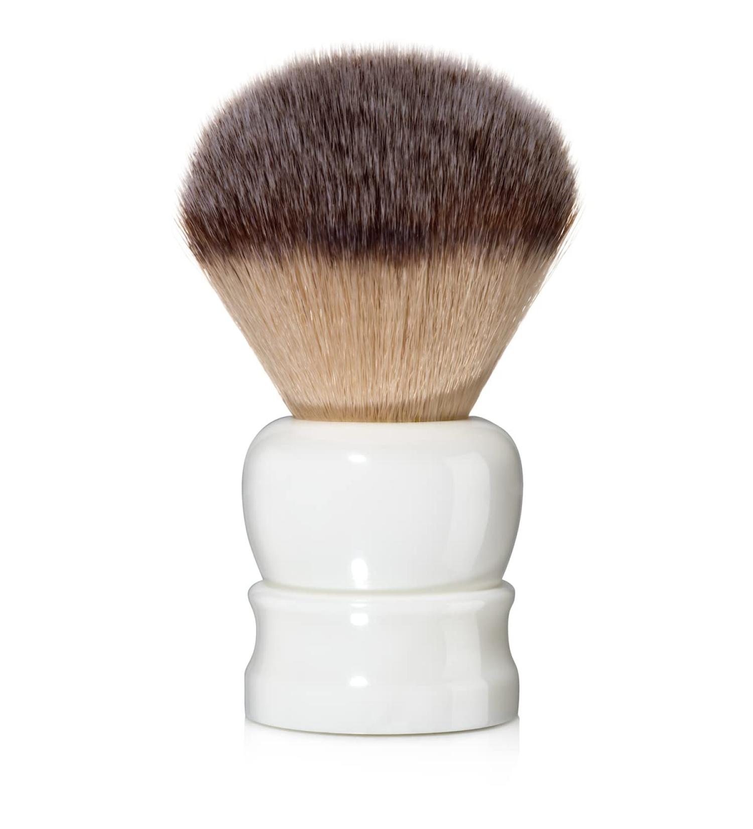 Fine Shaving Brush - Angel Hair Fibers Cruelty-Free 100% Solid Resin Handle Exfoliating Cream Brush for Men - 24mm Knot 56mm Loft (White - Buy Online on GoSupps.com