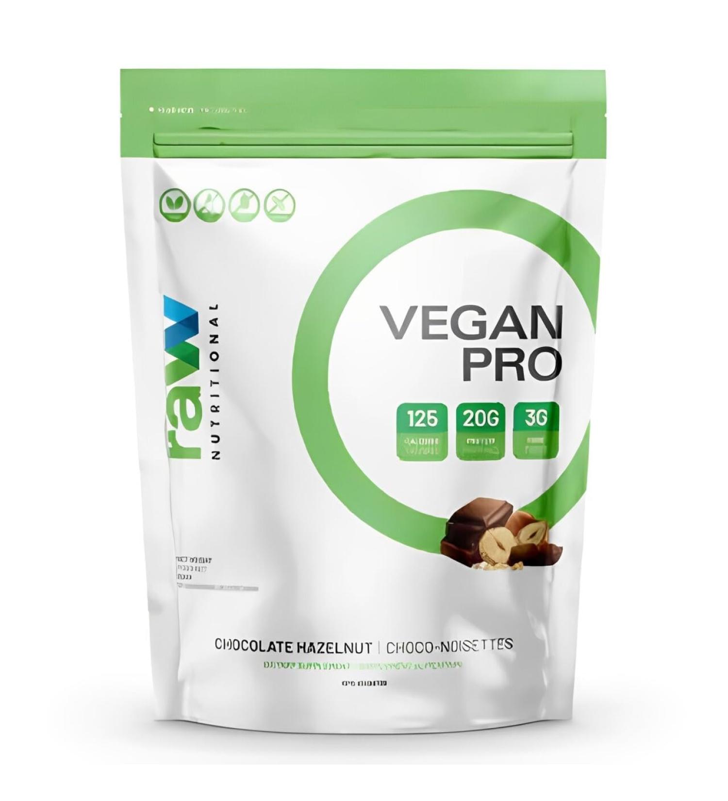 Raw Nutritional Vegan Pro Organic Plant Based Protein Powder | No Artificial Sweeteners | Non-GMO | Gluten-free | 20g Pea Protein Per Serving | 2LB (Chocolate Hazelnut) Chocolate Hazelnut 908.00 g (Pack of 1) - Buy Online on GoSupps.com