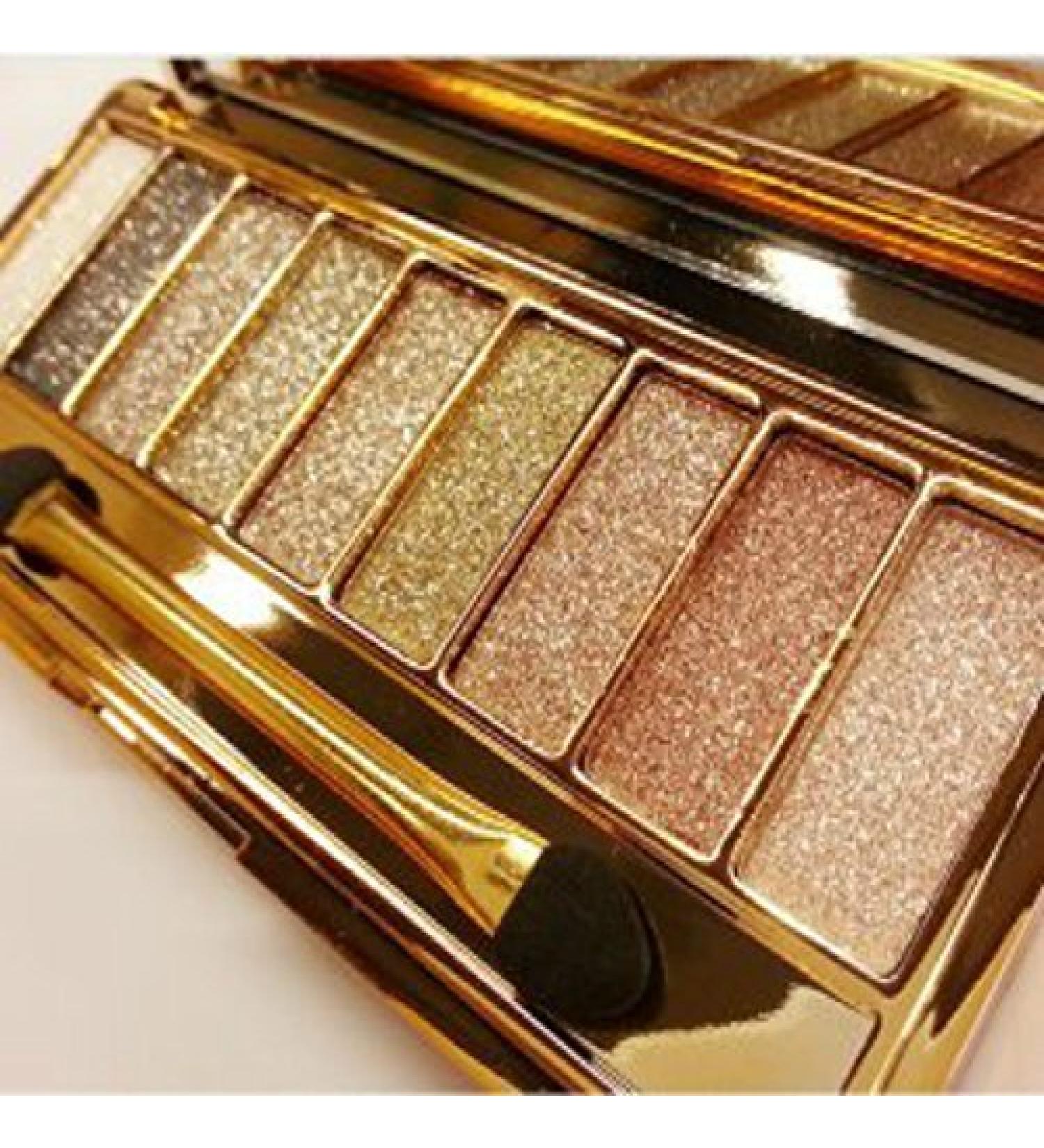 Sparkle Eyeshadow Palette - 9 Shimmer Colors with Makeup Brush Set - Gold Glitter Diamond Pigmented Eyeshadow - Buy Online on GoSupps.com