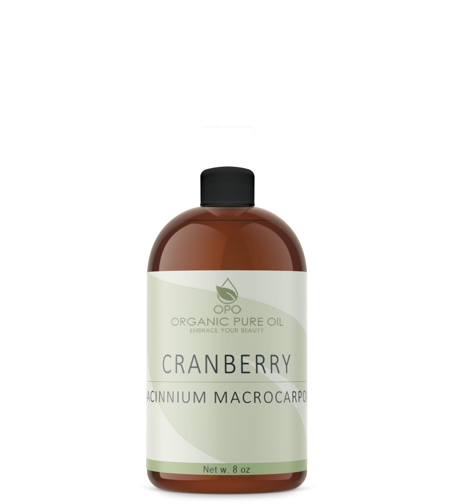Organic Pure Cranberry Seed Oil 8 fl oz - 100% Pure Unrefined Cold Pressed Non-GMO for Skin & Hair Moisturizing & Hydrating - Buy Online on GoSupps.com
