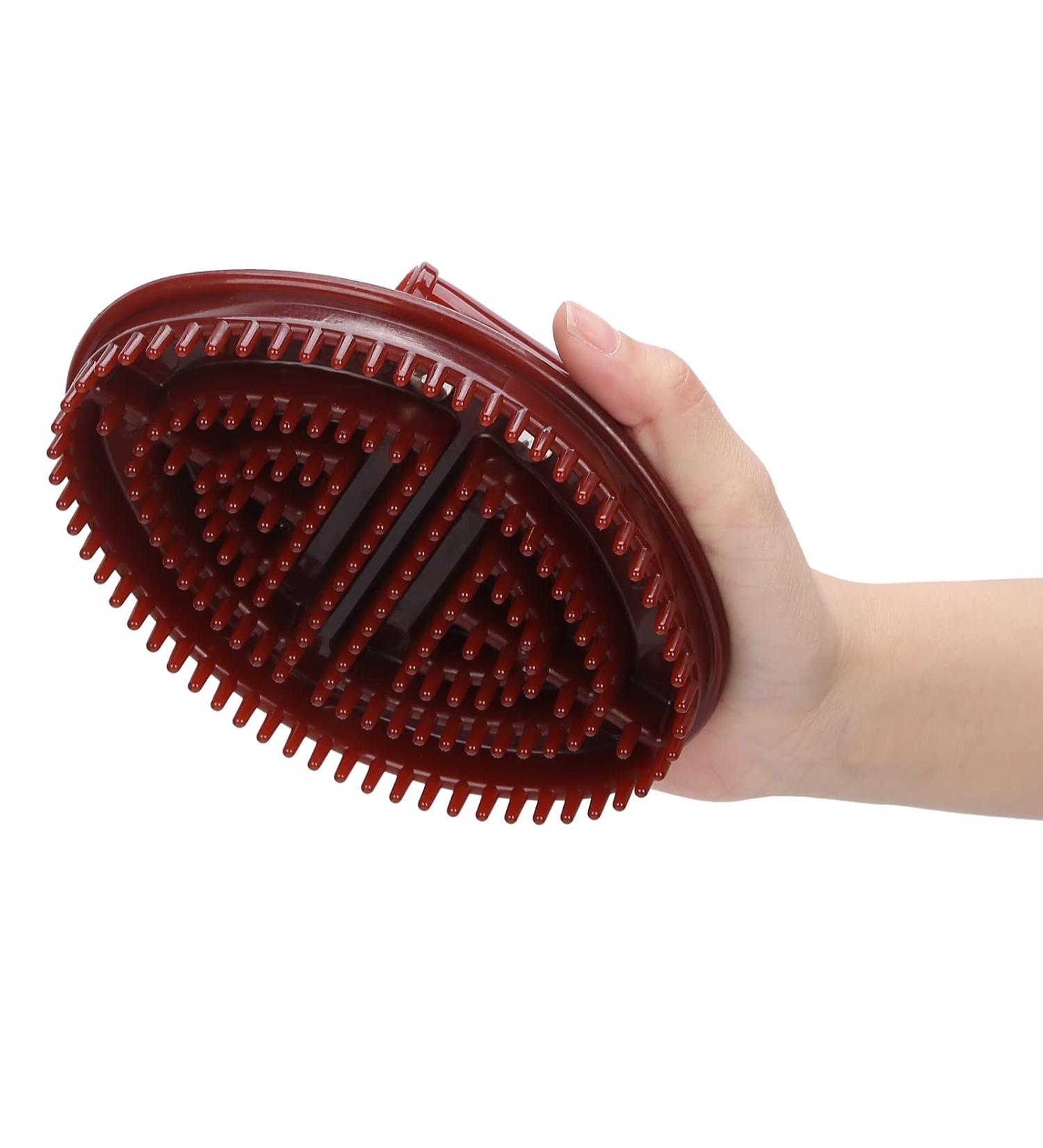Handheld Scalp Massager Brush for Whole Body Relaxation - Brown - Buy Online on GoSupps.com
