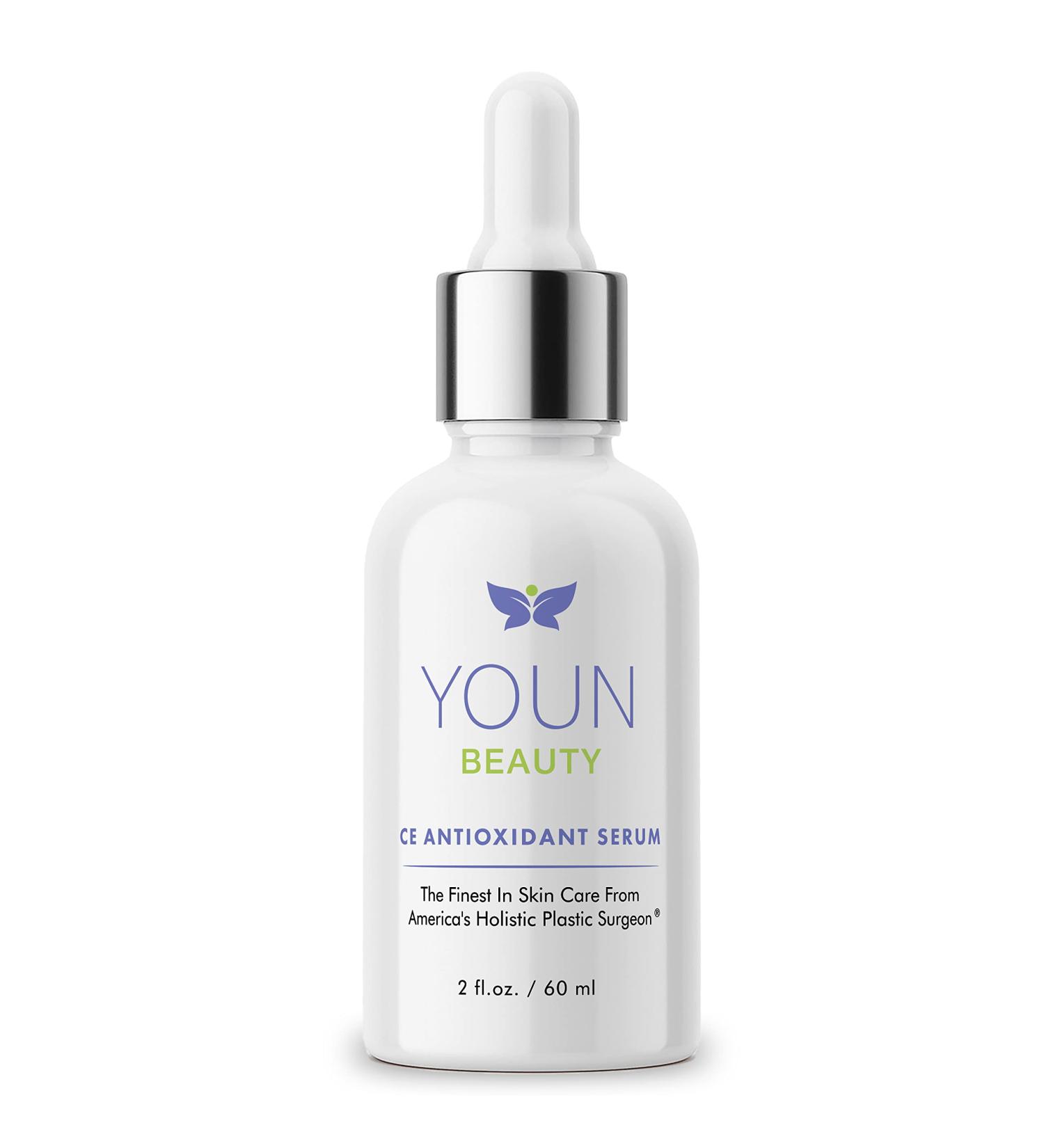 YOUN Beauty 20% Vitamin C Face Serum - Hydrating Antioxidant with Hyaluronic Acid & Vitamin E by Dr. Anthony Youn | 2 Oz - Buy Online on GoSupps.com