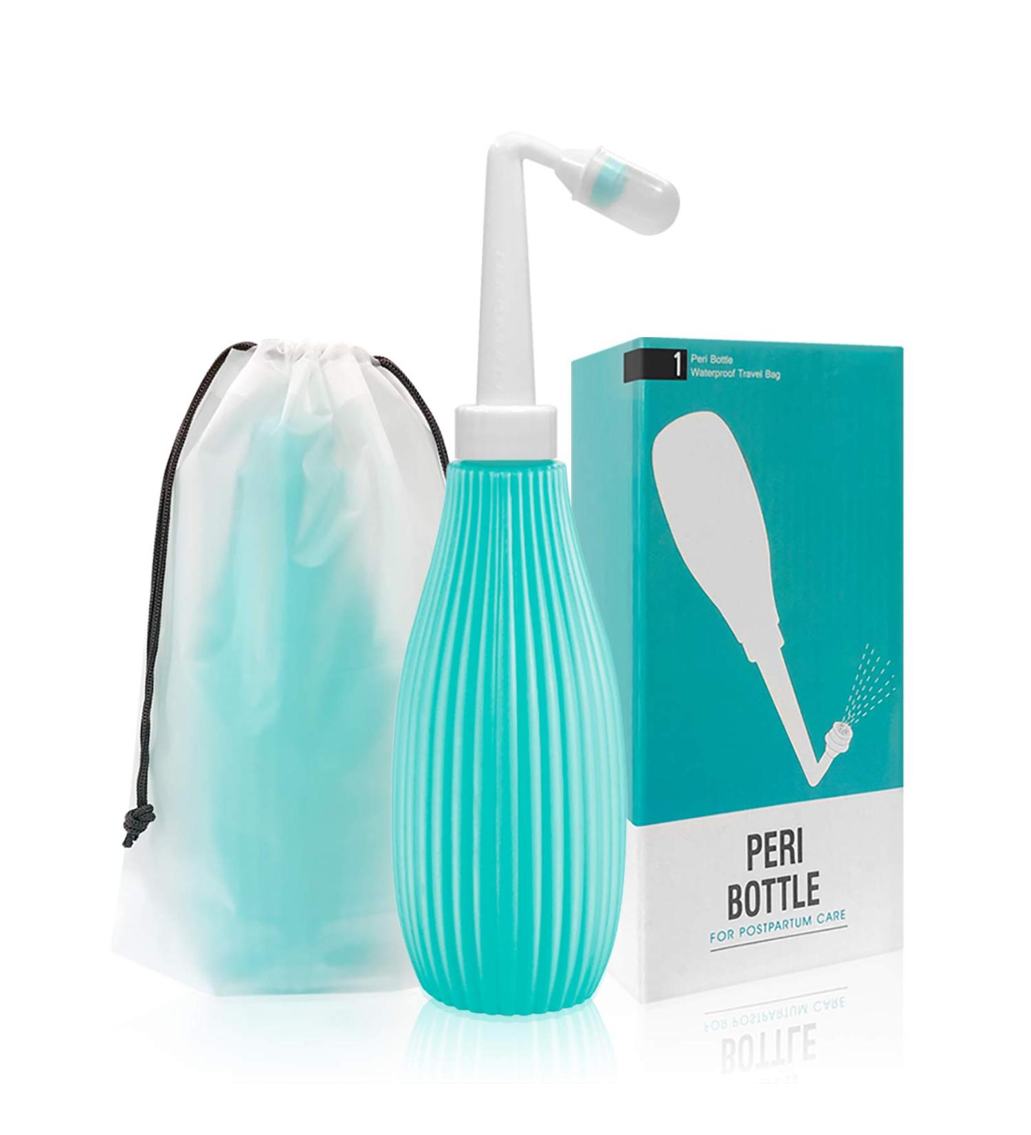 Waterpulse Peri Bottle for Perineal Care | Baby Travel Bath Kit | Upside Down Cleansing Bottle for Women & Bedridden Patients | Mint Green Cloth Diaper Sprayer - Buy Online on GoSupps.com