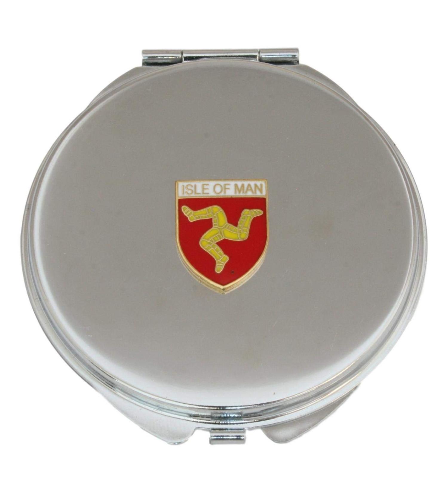 Isle of Man Shield Compact Mirror Handbag Gift With Free Engraving 472 - Buy Online on GoSupps.com