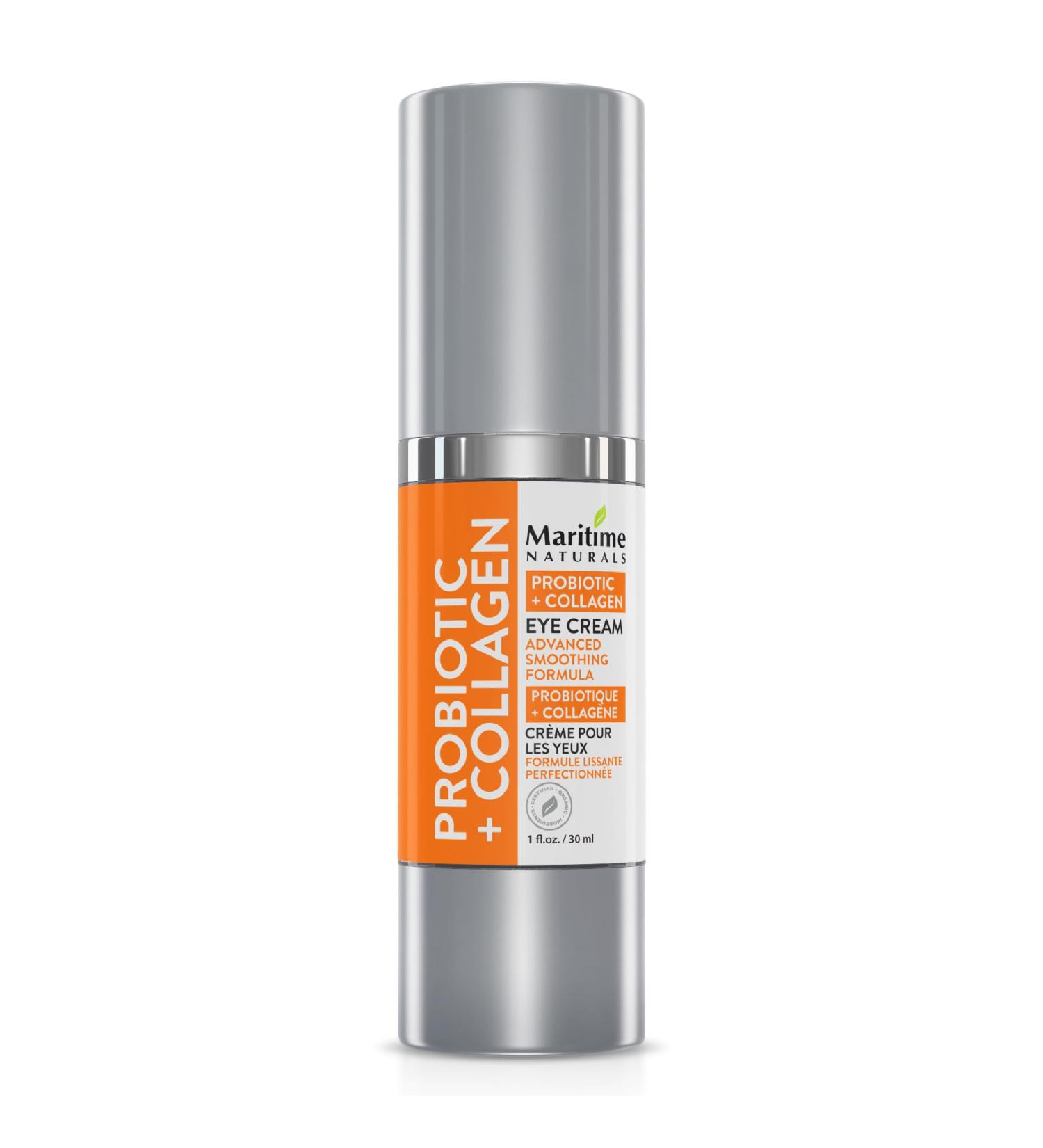 Maritime Naturals Probiotic + Collagen Eye Cream with Organic Aloe & Hyaluronic Acid Nourishing Eye Cream for Women and Mens Skin Care Collagen Cream for Brighter Eyes Organic Skincare 30ml - Buy Online on GoSupps.com
