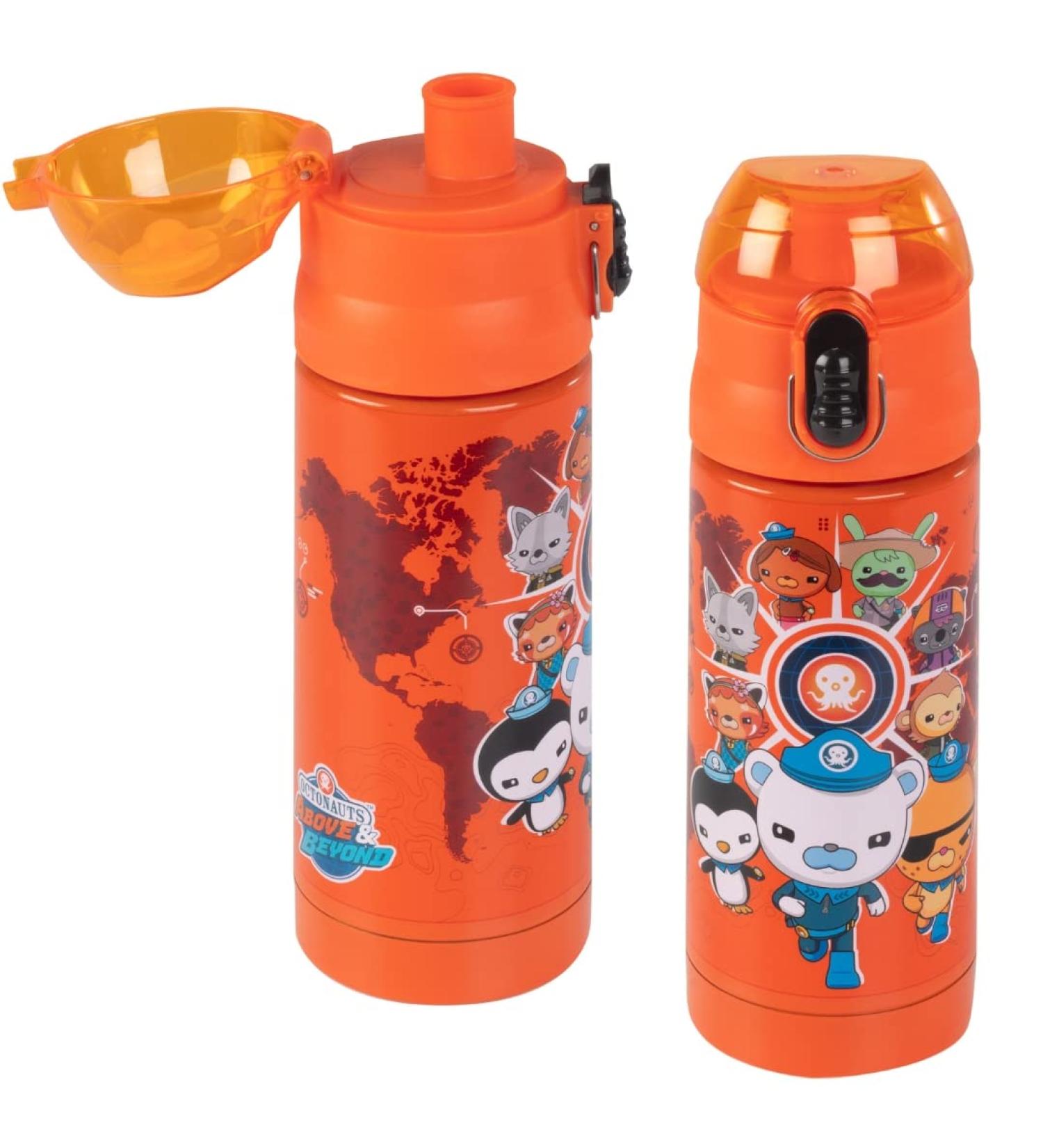 Octonauts Above & Beyond Orange Stainless Steel 13oz Insulated Water Bottle for Kids | Spill-Proof & Reusable - Travel & School Essential - Buy Online on GoSupps.com