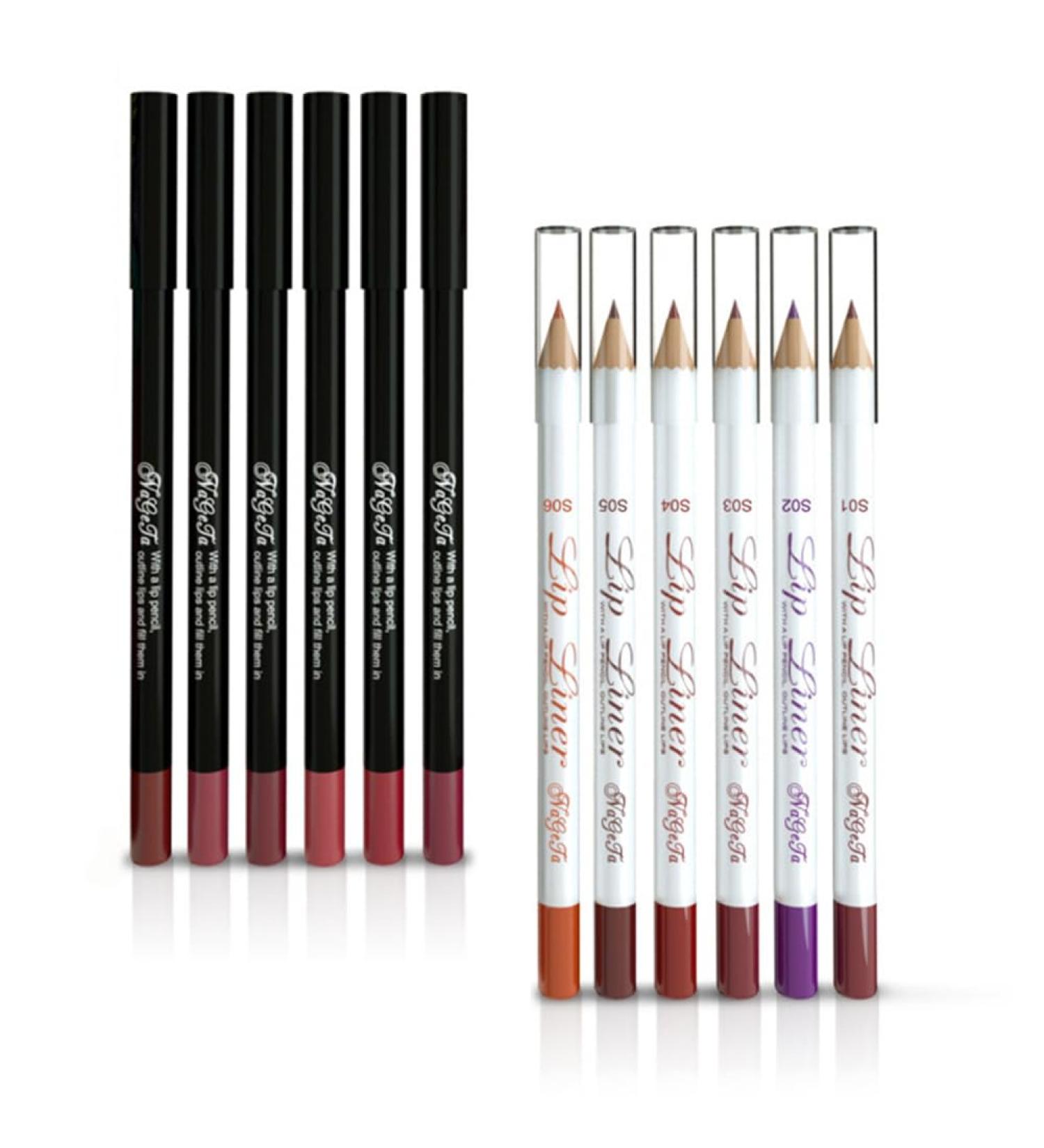 Color Lip Liner - 12pcs Set - Soft and Smooth Touch Experience - Prevent Lip Gloss Overflow - Easy to Draw and Color - Long Lasting Makeup - - Buy Online on GoSupps.com