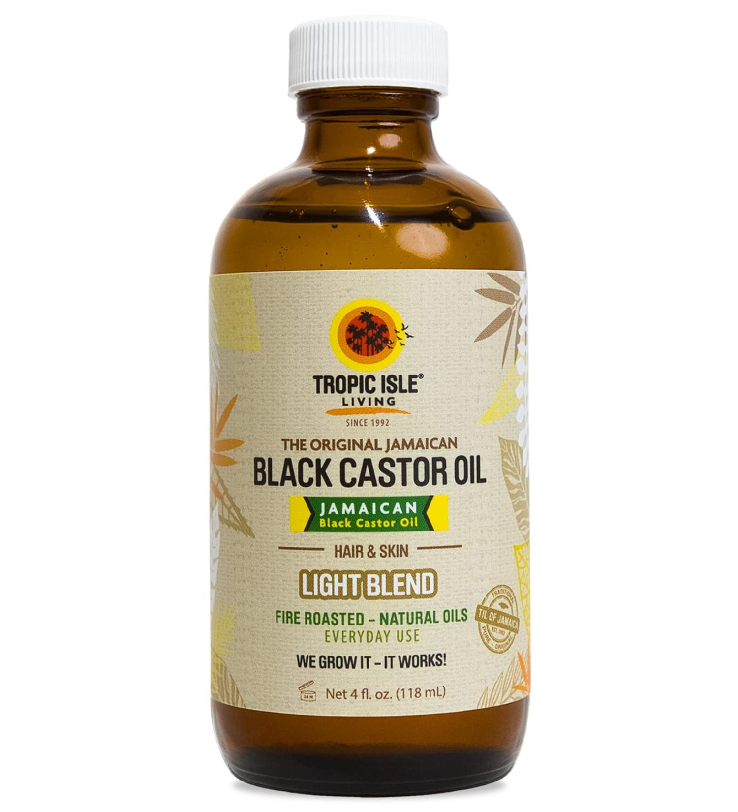 Jamaican Black Castor Oil Light Blend 4oz - Natural Lightweight Oil for Hair & Skin | Seals Moisture, Controls Frizz | Plant-based Formula | 4 Fl Oz - Buy Online on GoSupps.com