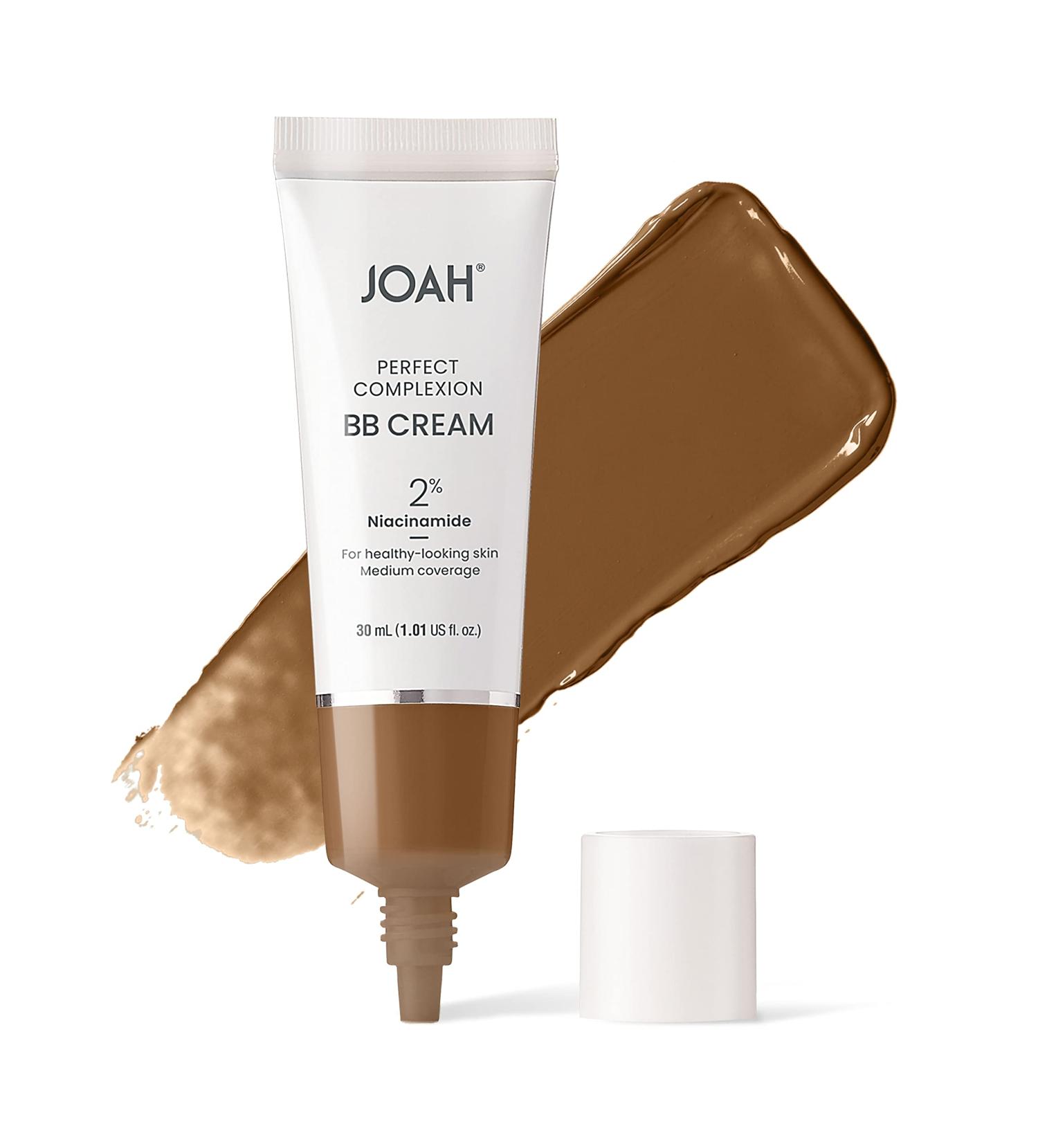 JOAH Beauty Perfect Complexion BB Cream with Hyaluronic Acid and Niaciminade Korean Makeup with Medium Buildable Coverage Evens Skin Tone Lightweight Semi Matte Finish Deep with Neutral Undertones - Buy Online on GoSupps.com