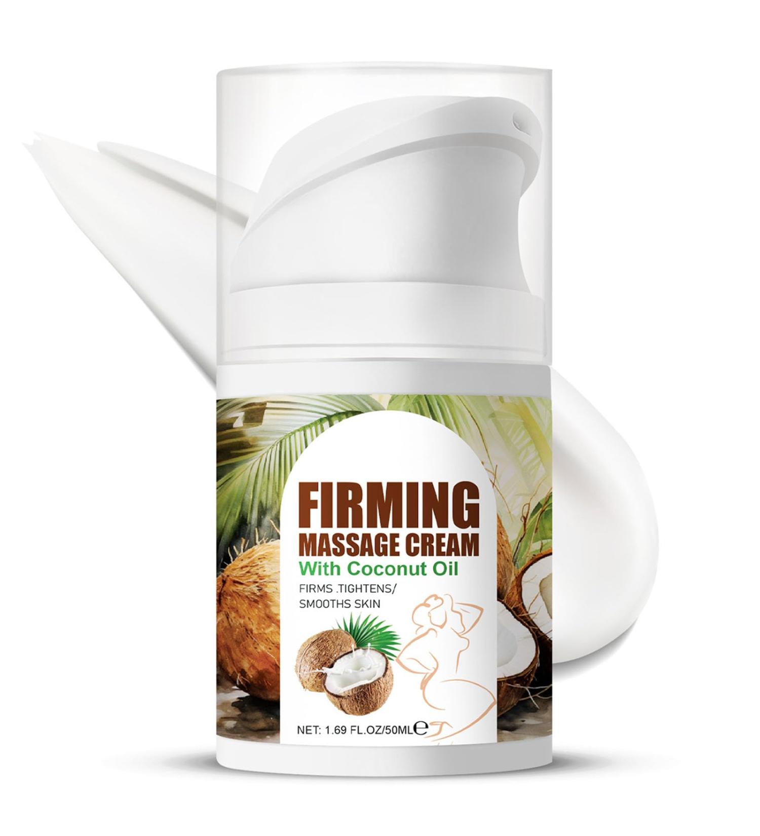 Firming Massage Cream with Coconut Oil Firming Body Lotion for Dry Loose Skin Moisturizer Body Cream for Moisturizing Lift Smooth Thighs Abdomen and HIPS 1.69 Fl Oz - Buy Online on GoSupps.com