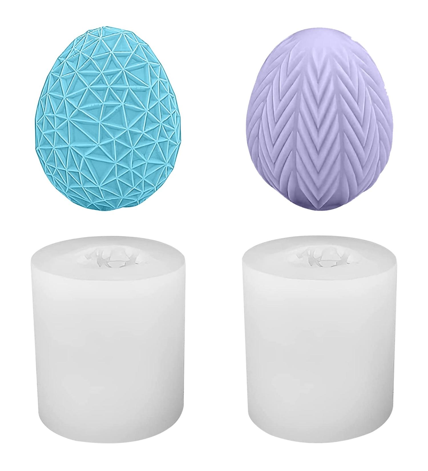 Valentigrl Creative Hobbies 2pcs Reusable Easter Eggs Silicone Mold Baking Mold Cake Pan Biscuit Chocolate Mold Ice Cube Tray Soap Mold White Transparent - Buy Online on GoSupps.com