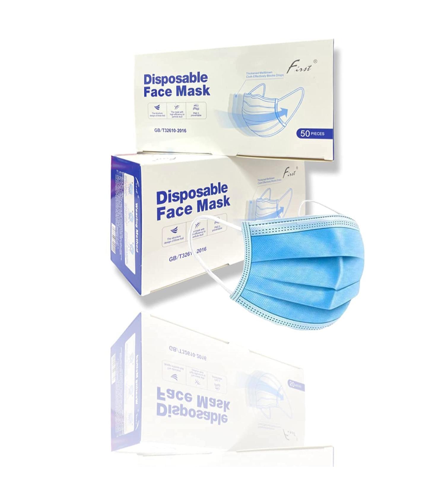 REQUISITE NEEDS Comfort Breathable Facial Cover 3 Ply Disposable Face Masks (Blue) (2000 PACK)