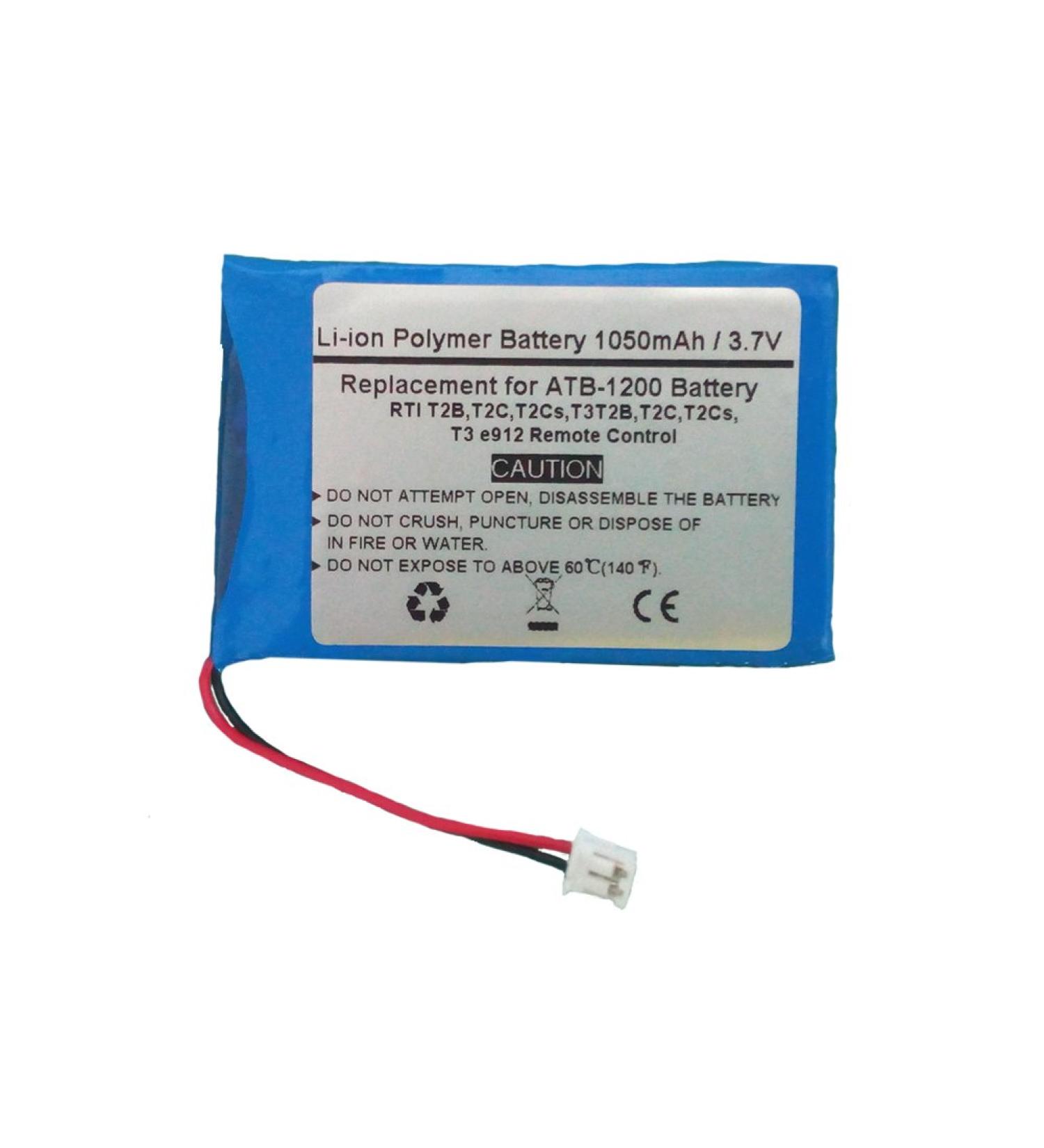 1050mAh 3.7V Li-Polymer Replacement ATB-1200 Battery for RTI T2B T2C T2Cs T3T2B T2C T2Cs T3 e912 Remote Control