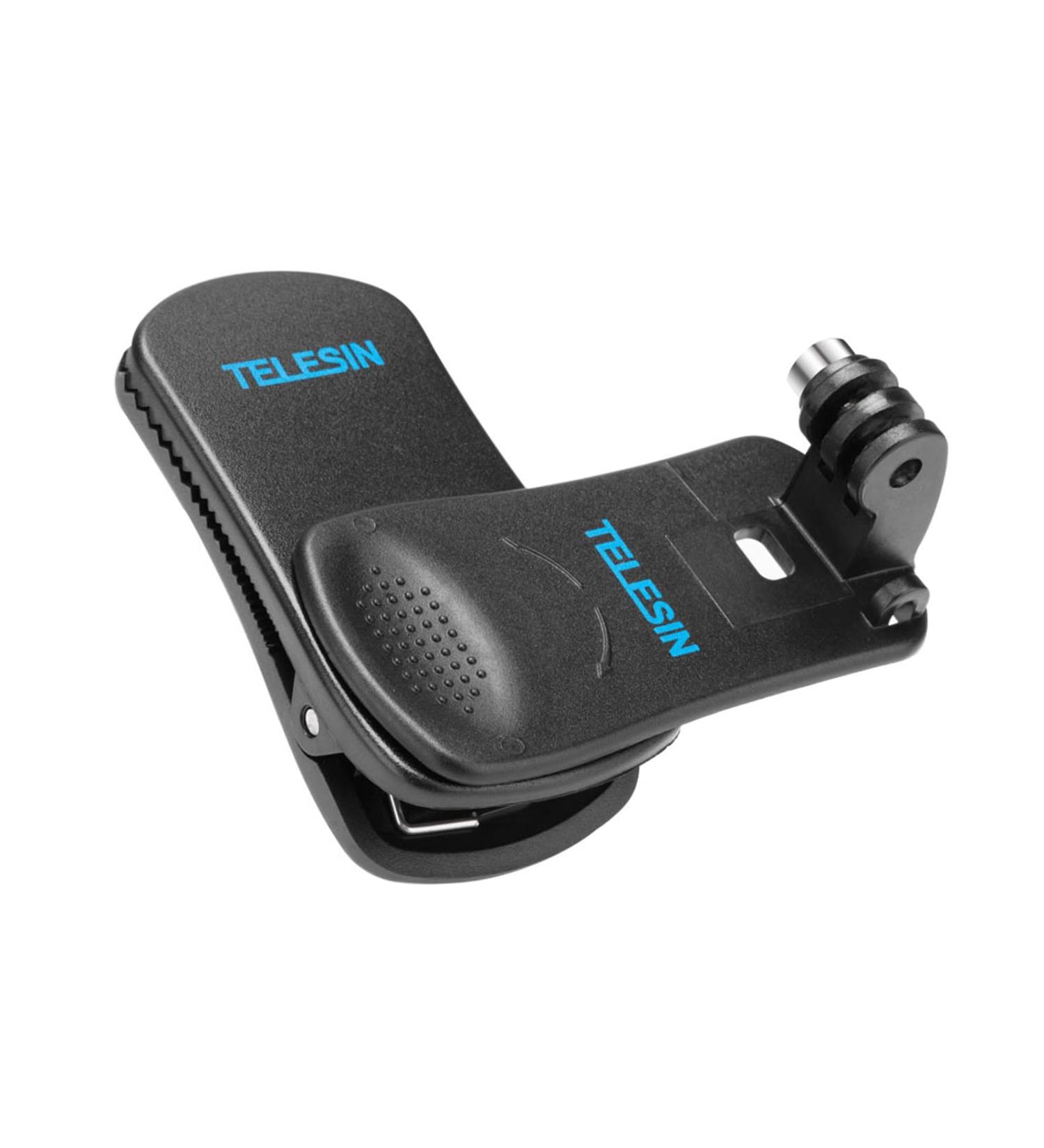 Telesin Backpack Shoulder Clip Holder for GoPro Hero 11/10/8/7/6 Insta360 X3 & DJI OSMO Action 3 - 360 Rotatable Quick-Lock Clamp - Premium Action Camera Accessories - Black - Buy Online on GoSupps.com