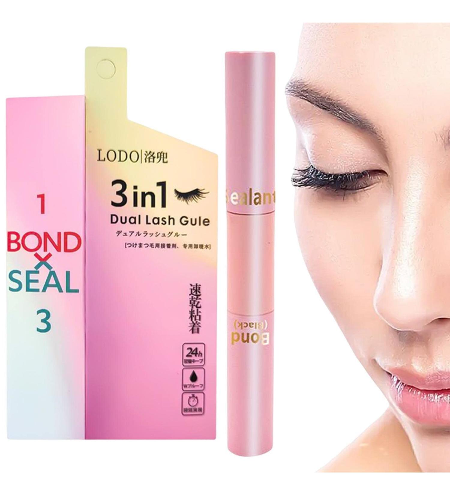 Lash Bond and Seal Seal Lash Glue | Dual-Ended Long Lasting Eyelash Extensions Adhesive Individual Lash Glue for Sensitive Eyes and Cluster Eyelash Dtt - Buy Online on GoSupps.com