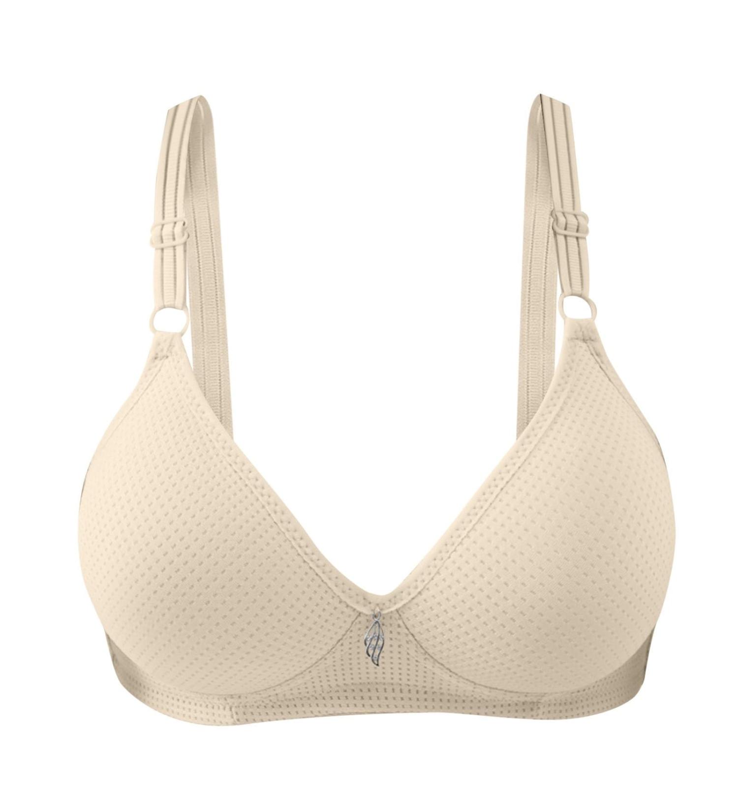 2024 AI Women's Seamless Yoga & Sleep Sports Bra - Front Side Buckle Lace Edge Steel Ring-Free Beige 95 - Optimal Comfort & Adaptation - Buy Online on GoSupps.com