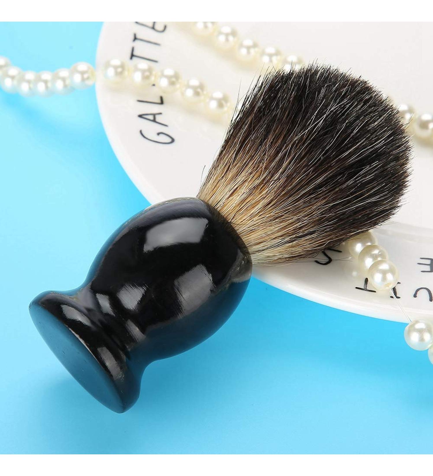 Premium Wooden Handle Shaving Brush & Beard Cleaning Tool for Men | Portable Barber Salon Accessory - Buy Online on GoSupps.com