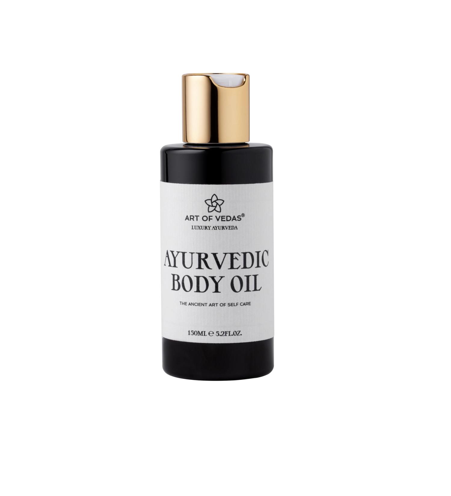 Art of Vedas Ayurvedic Body Oil - 150ml Hydrating and Moisturizing Infused with Natural Rose Oil Anti-Ageing and Therapeutic Benefits - Natural Ayurvedic Skincare for Soft and Radiant Skin