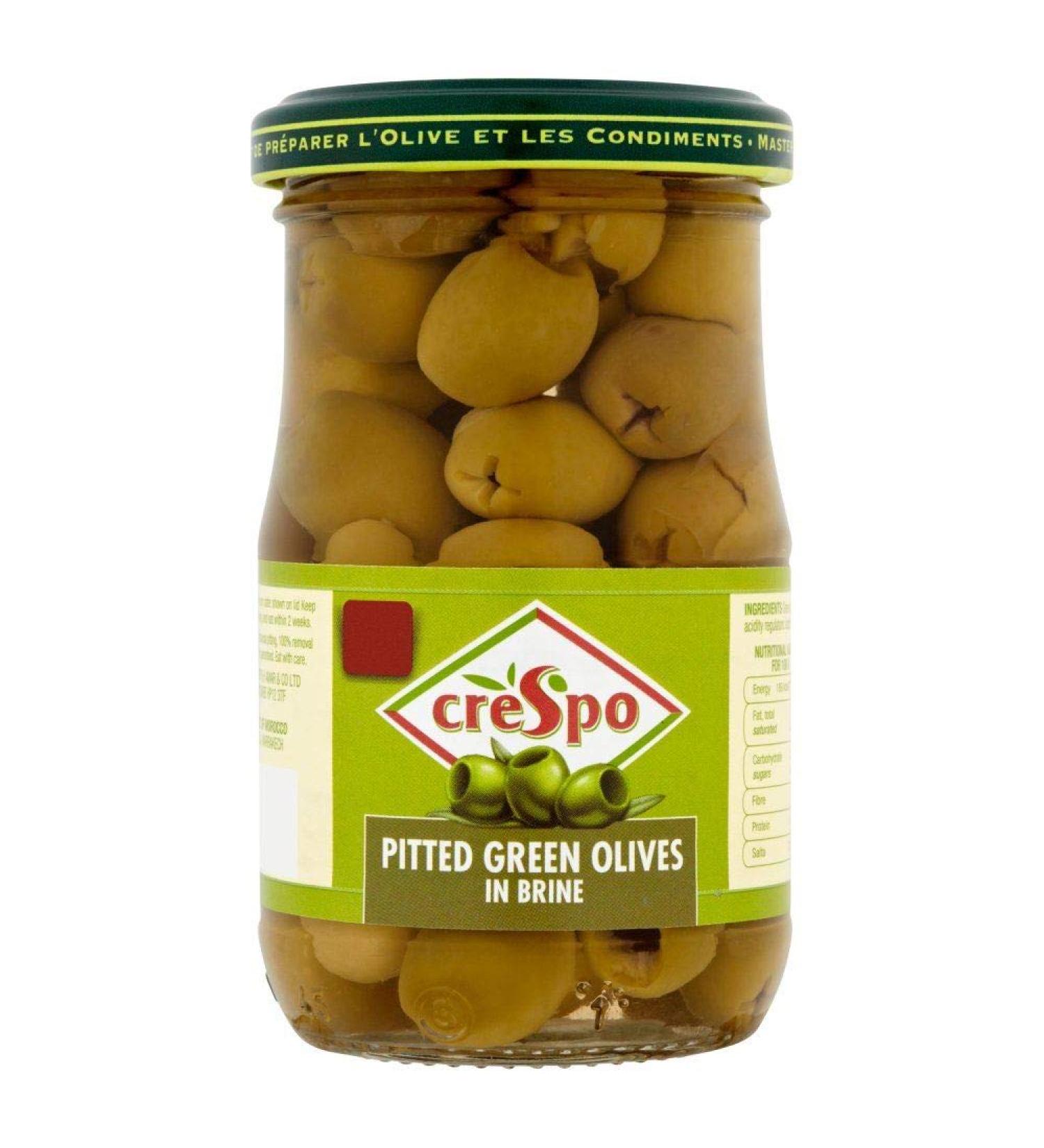 Crespo Large Green Olives - 354g - Pack of 2