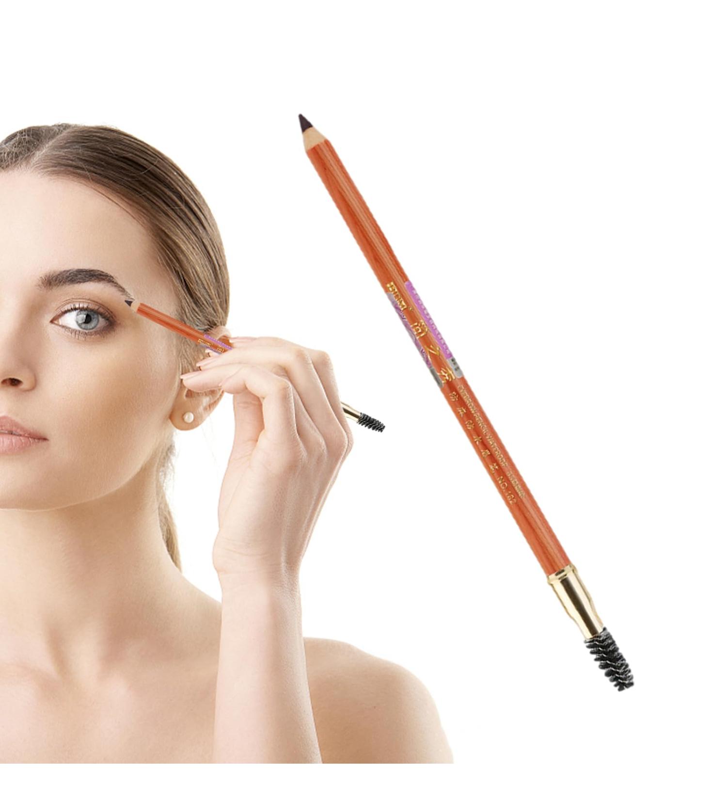 Eyebrow Definer Pencil | Double Ended Eyebrow Pencil Smudgeproof Long Lasting Eye Brown Makeup Makeup Brow Stylist Definer for Women and Girls Littryee Milk Coffee - Buy Online on GoSupps.com
