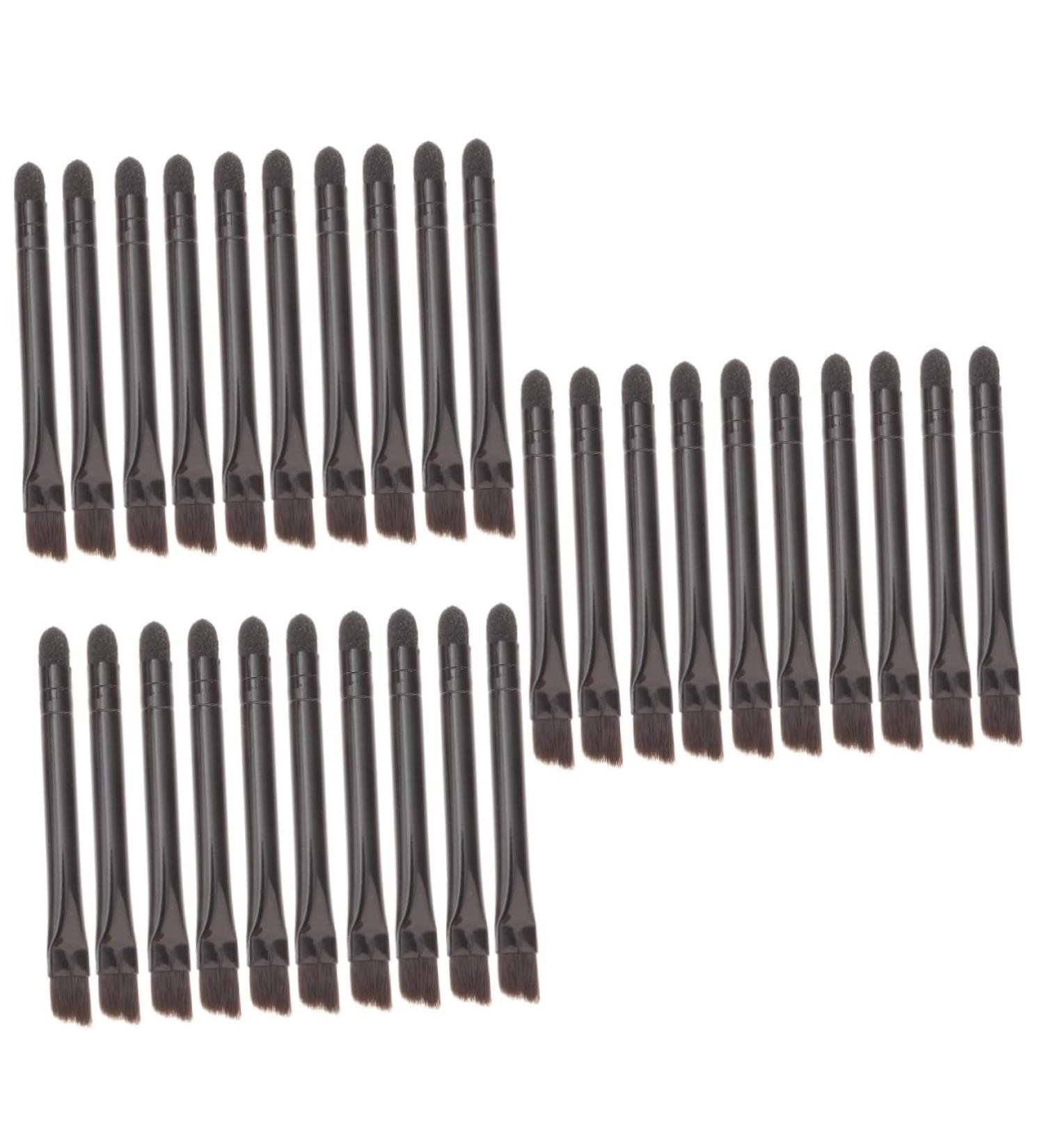 NOLITOY 30 Pcs Eye Shadow Brush Cosmetic Eye Makeup Eyebrow Brush Applicator Sponge Nylon Black 5.8X0.7X0.5CMx3pcs Blackx3pcs - Buy Online on GoSupps.com