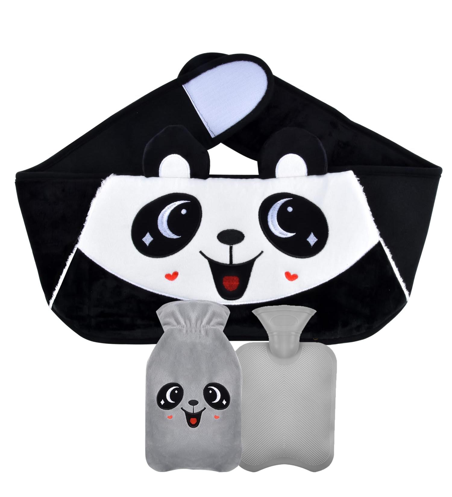 WUUDWALK Hot Water Bottle with Soft Cover & Waist Belt - Panda Design - Buy Online on GoSupps.com