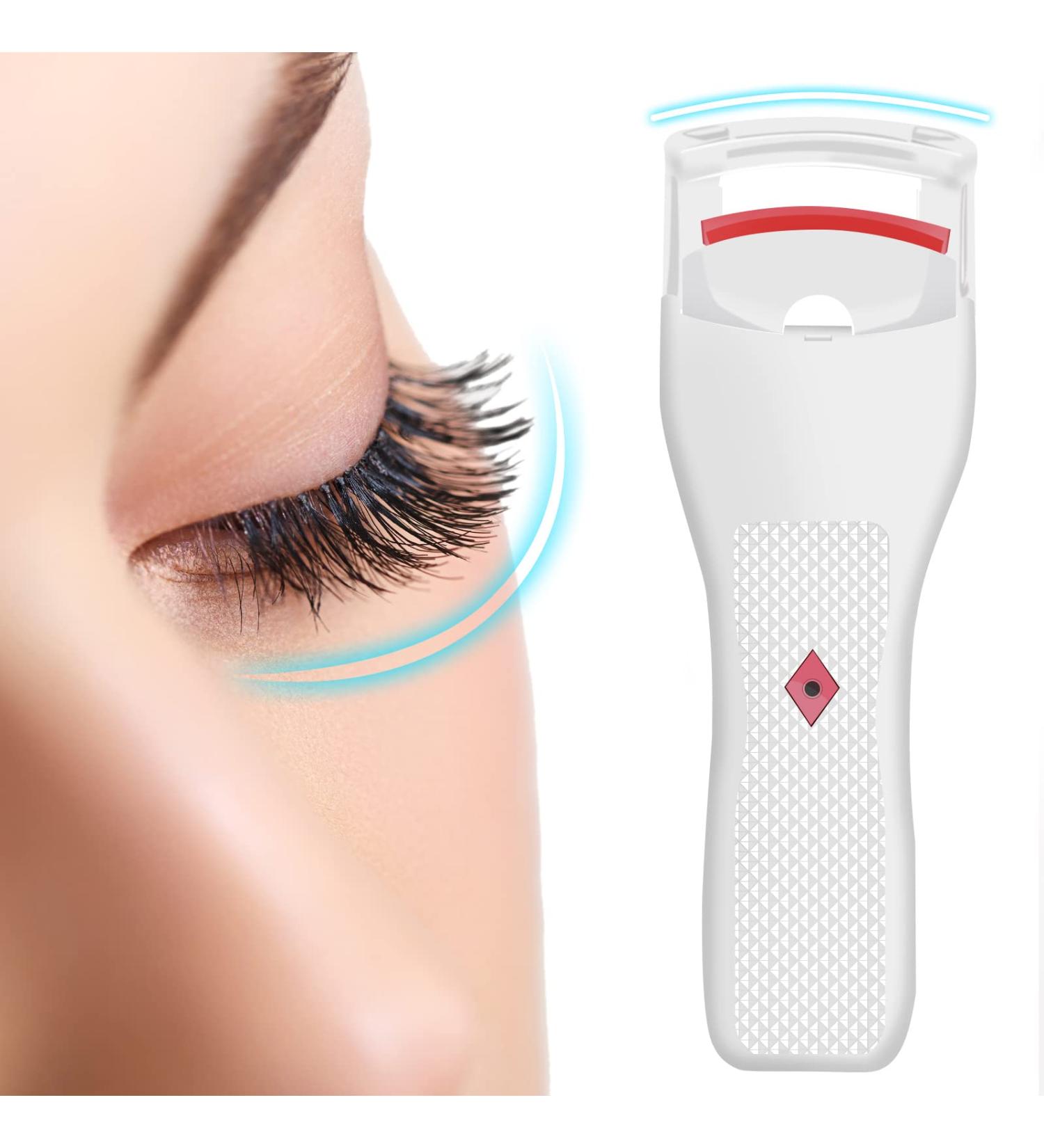 Heated Rechargeable Electric Eyelash Curler with Silicone Pad - Professional Long-Lasting Lash Curler for Quick, Natural Results - Perfect Gift for Women - Buy Online on GoSupps.com