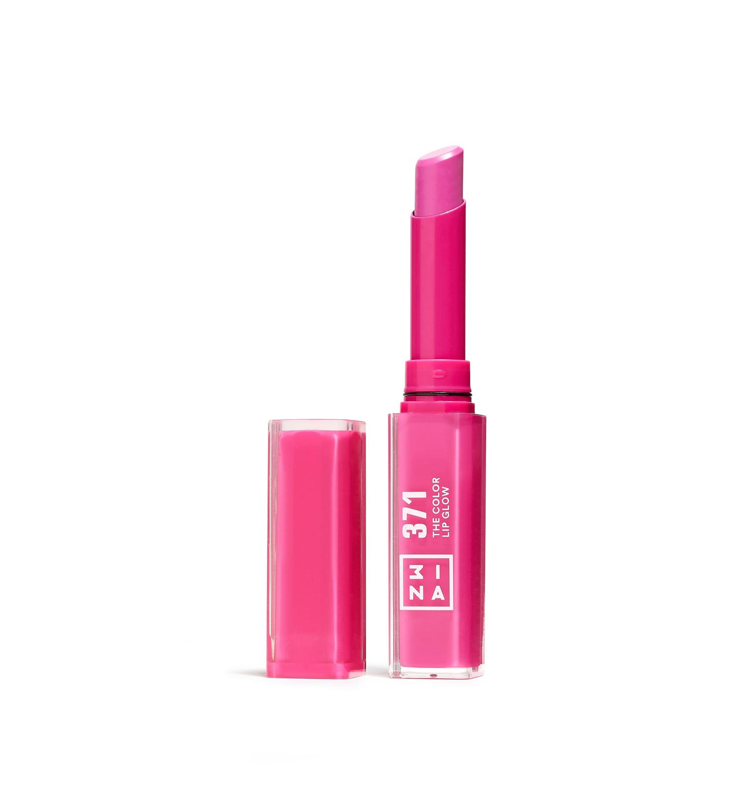 3INA MAKEUP - The Color Lip Glow 371 - Warm Pink - Warm Pink Lipstick with Nourishing Shea Butter - Pigmented Lip Balm - Vegan - Cruelty Free - Buy Online on GoSupps.com