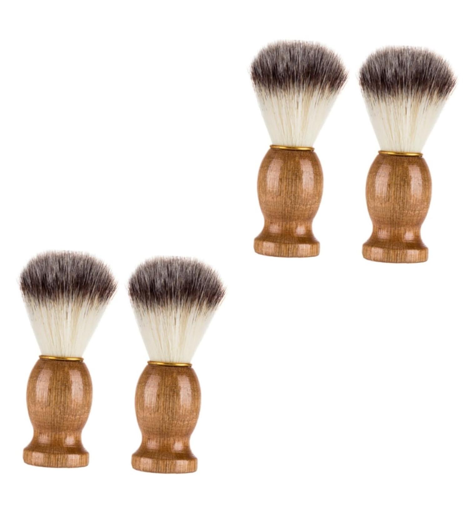 Minkissy 4-Piece Mens Beard Care Set | Soft Shaving Brush & Neck Brushes | Perfect for Grooming & Hairdressing - Buy Online on GoSupps.com