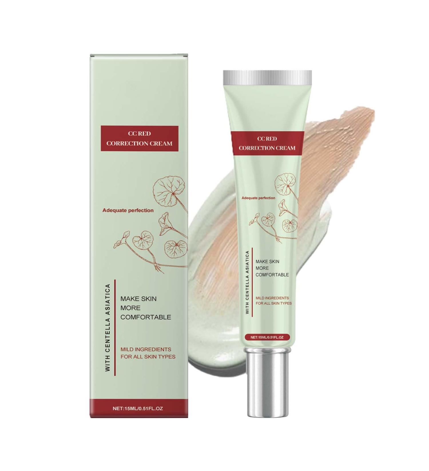 Clawrex CC Cream Red Correct CC Cream Foundation with Centella Asiatica Color Corrector Concealer long lasting moisturizing concealer - Buy Online on GoSupps.com