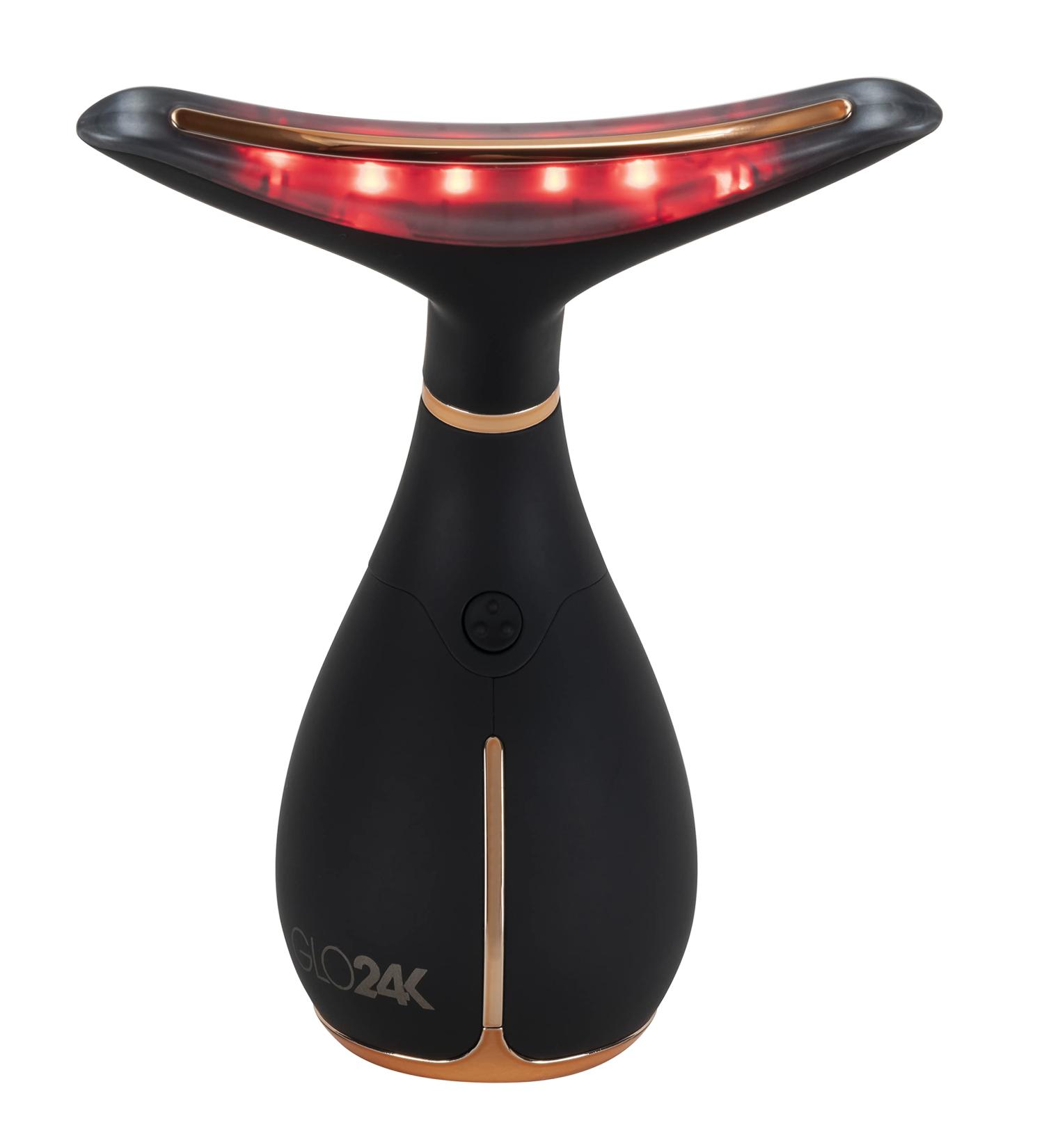 GLO24K Skin Rejuvenation Beauty Device | Triple Action LED, Thermal & Vibration | Lifts & Tightens Face & Neck | Radiant Skin Appearance - Buy Online on GoSupps.com