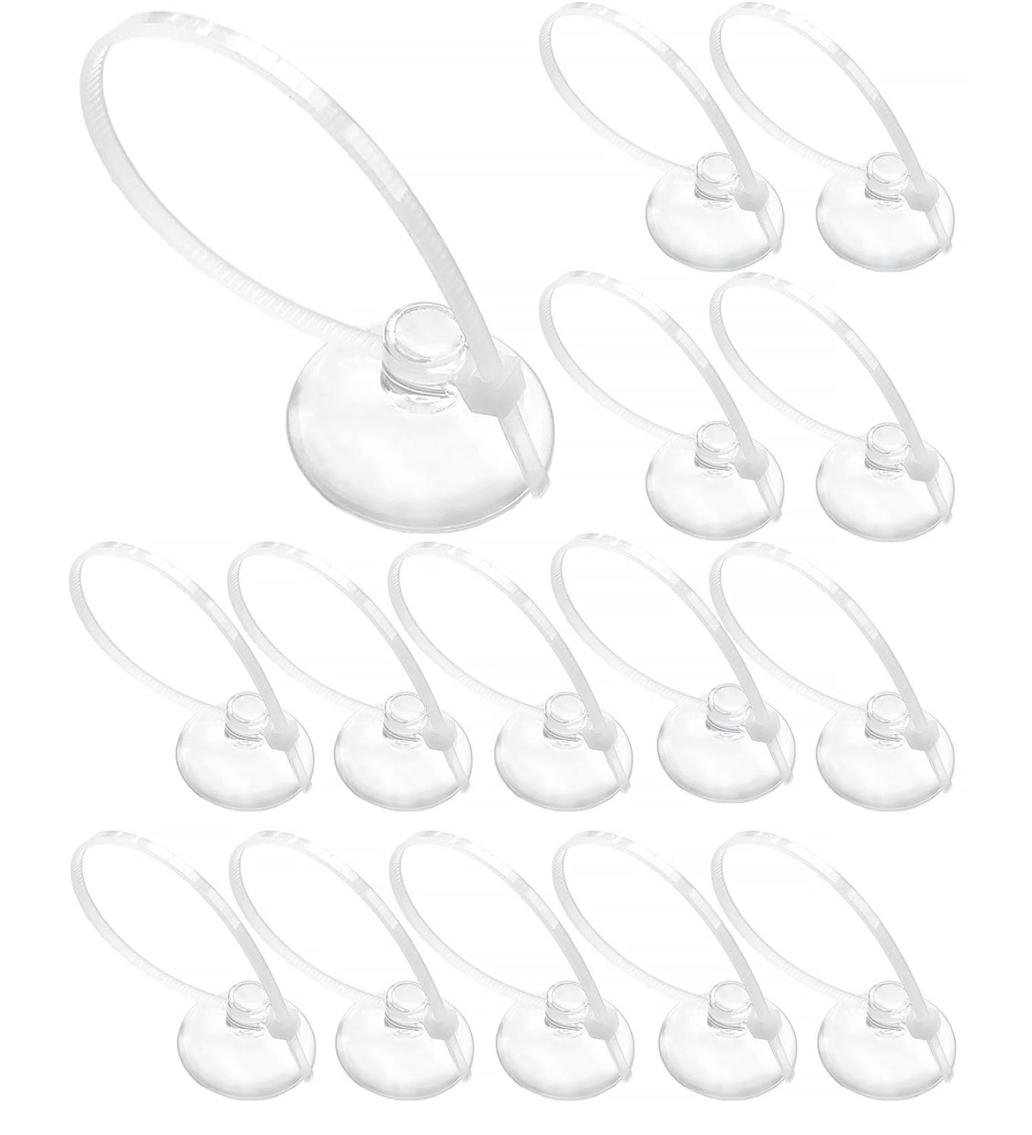 Jetop 50 Pack Suction Cup Aquarium Set & 100 Adjustable Zipper Cables - Perfect for Holding Airline Tubing Reptile Hammocks Decorations & Shrimp Nest Binding - Buy Online on GoSupps.com