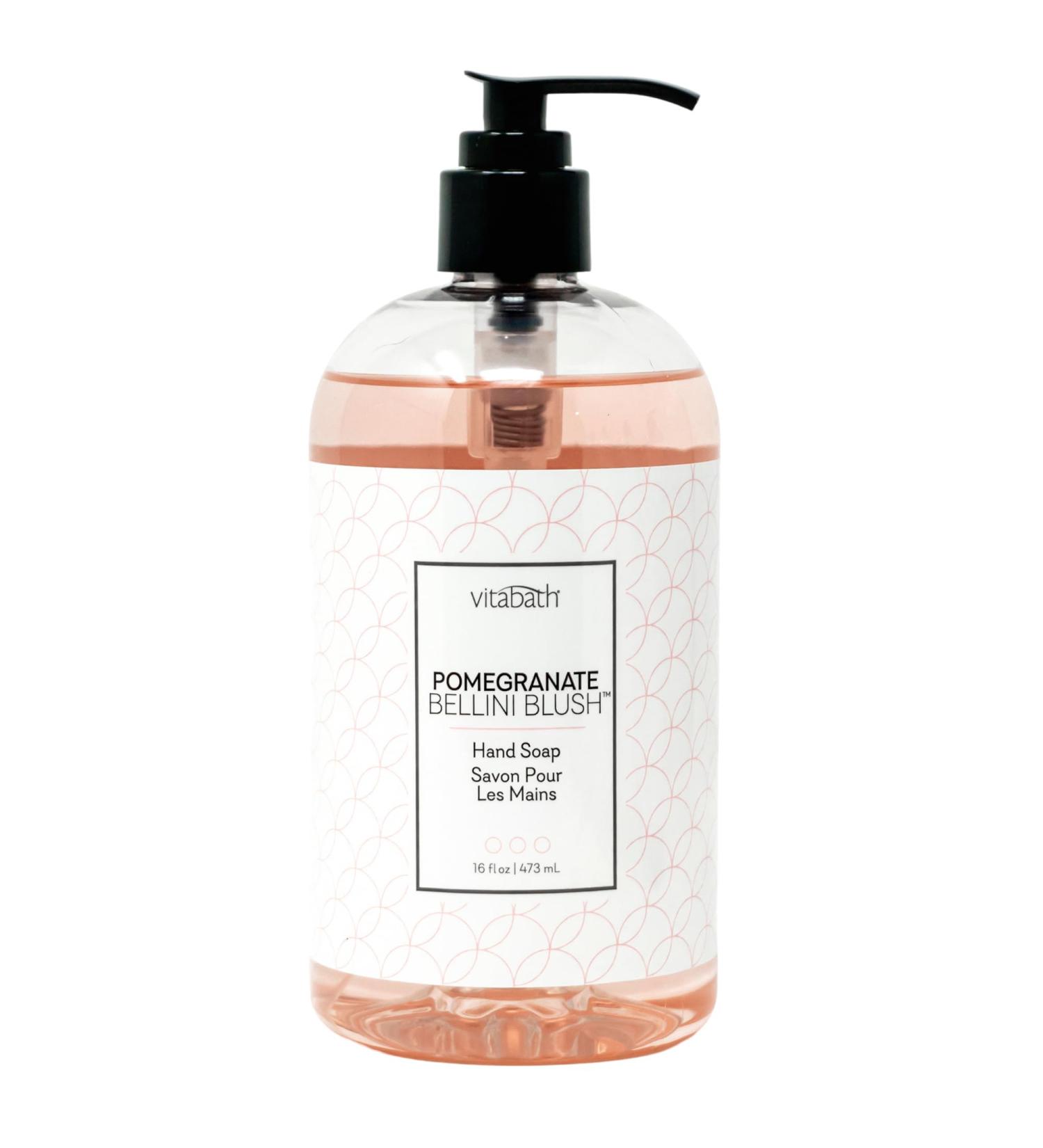 Vitabath Pomegranate Bellini Blush Hand Soap - Nourishing Cleansing Wash with Aloe & Antioxidants - 16 oz - Cruelty-Free Gluten-Free Paraben-Free - Buy Online on GoSupps.com