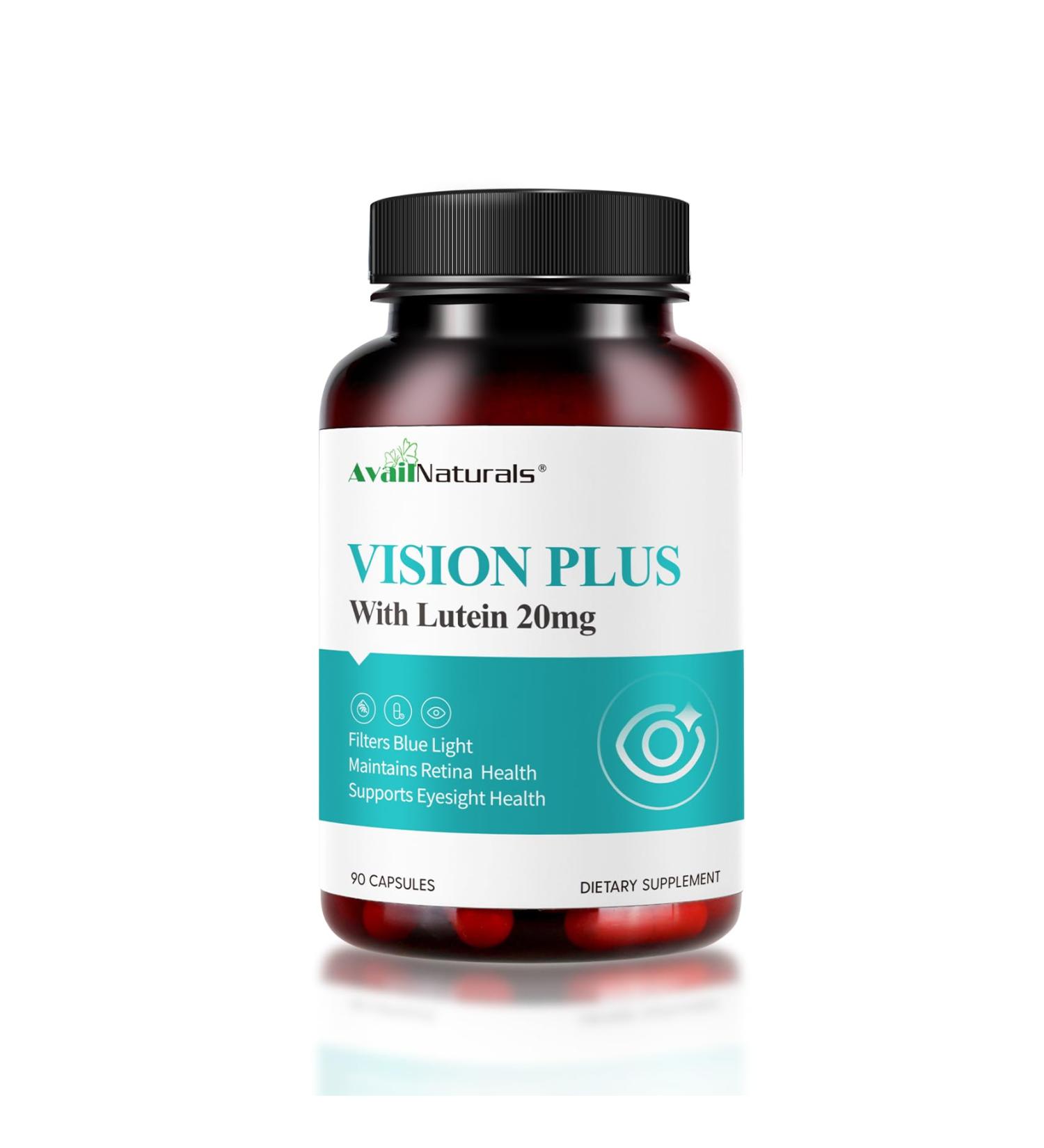 AvailNaturals Eye Vitamins - Lutein Bilberry Extract & Blueberry Extract 90 Capsules - Buy Online on GoSupps.com