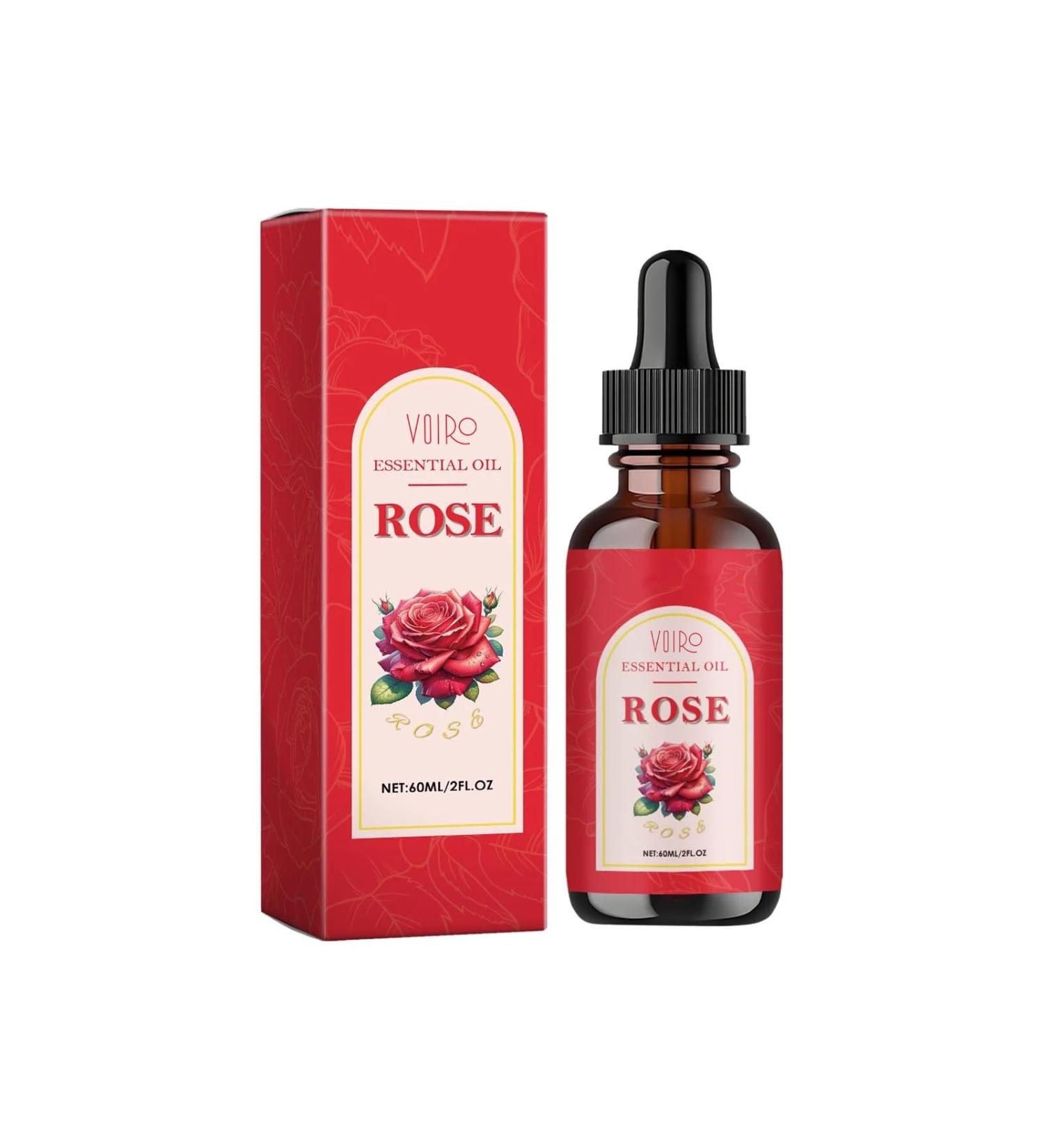 VOIRO 100% Pure Rose Essential Oil - 1 fl oz Natural Bulgarian Rosa Damascena for Skin Hair & Aromatherapy | Undiluted Steam Distilled | Cosmetic Grade - Buy Online on GoSupps.com