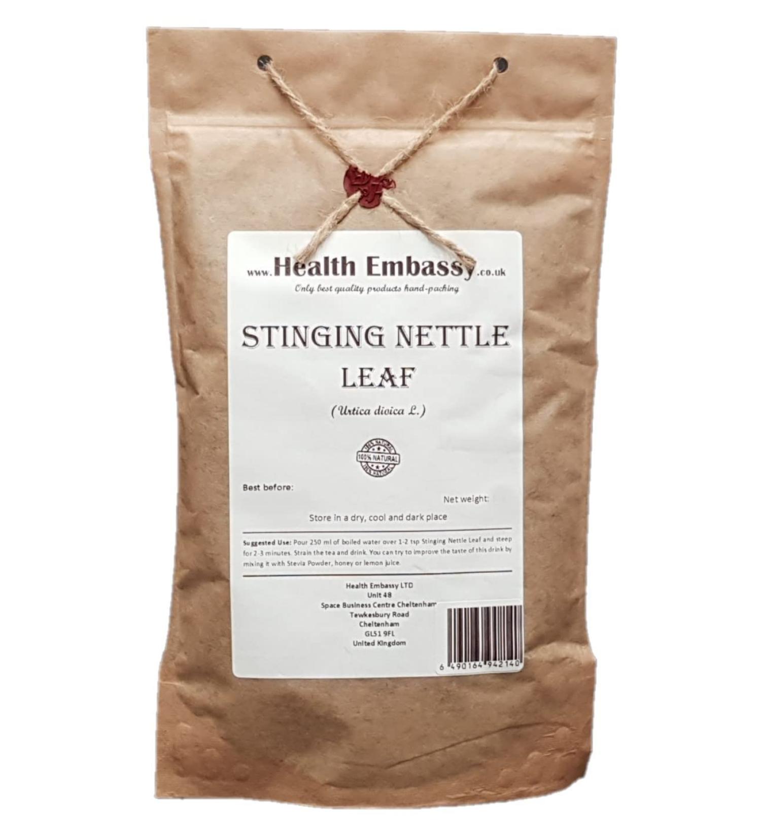  HEALTH EMBASSY Health Embassy Stinging Nettle Leaf Tea | Urtica Dioica L | Stinging Nettle Leaf Tea 100g - Buy Online on GoSupps.com