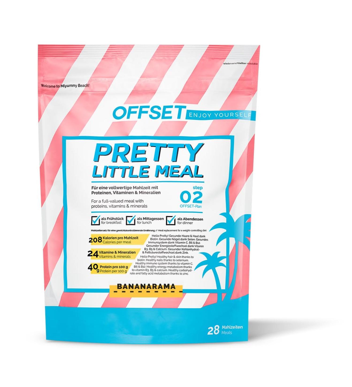 Pretty Little Meal Bananarama - Delicious Weight Loss Milkshake | 208 Calories Per Serving | 28 Portions | Offset Nutrition - Buy Online on GoSupps.com