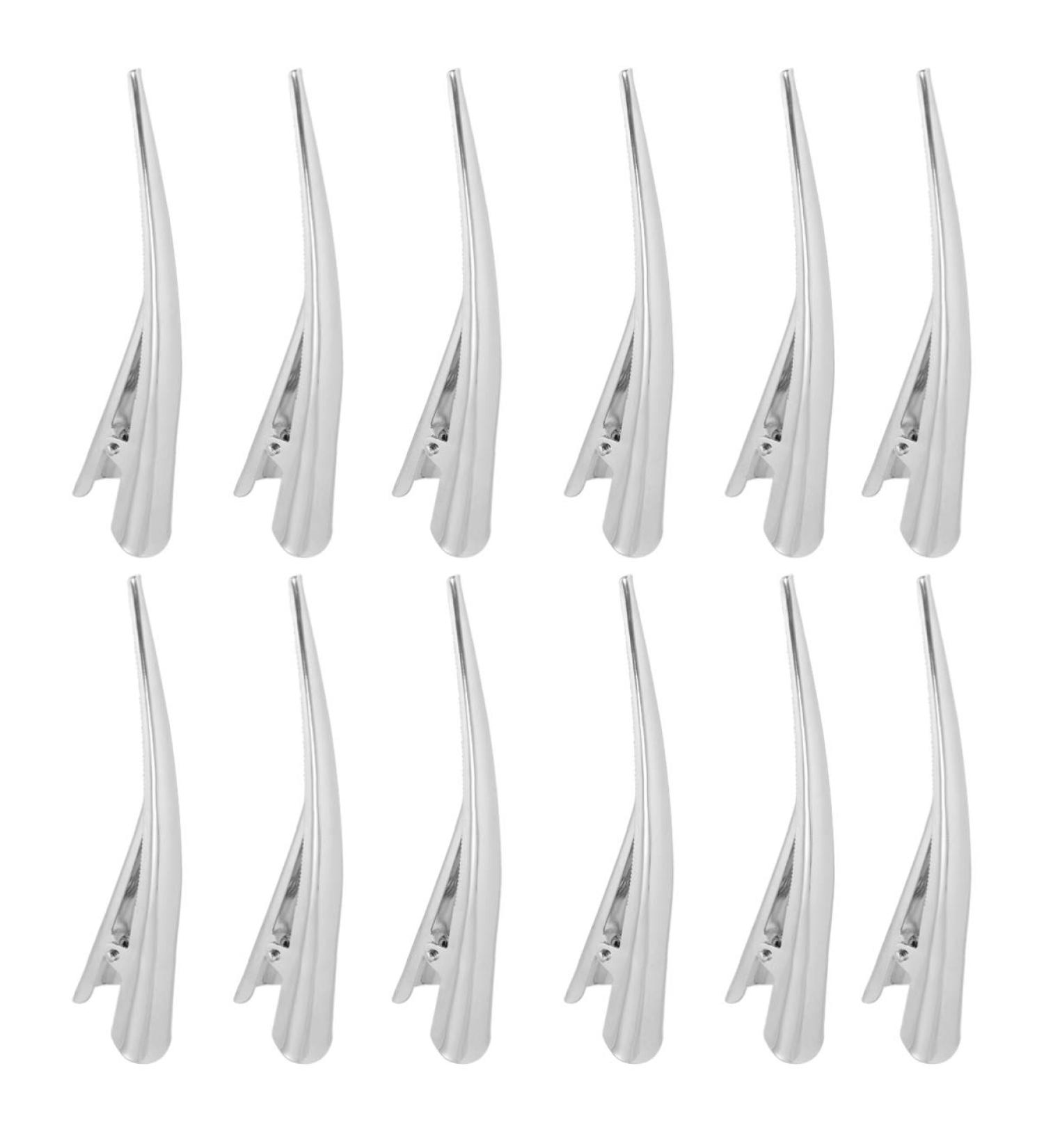 Minkissy 12-Pack Duck Bill Alligator Hair Clips for Styling - Stainless Steel Alloy Hair Accessories - Buy Online on GoSupps.com