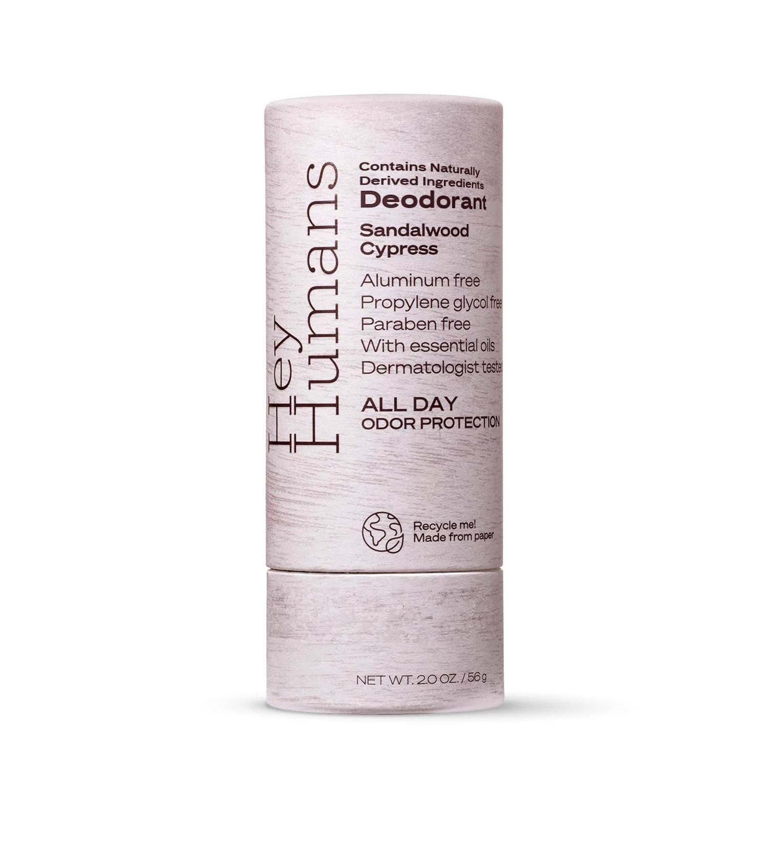 Hey Humans Deodorant Aluminum Free Deodorant for Women and Men Contains Naturally Derived Ingredients All Day Odor Control Refreshing Deodorant Essential Oils Sandalwood Cypress Sandalwood Cypress 2 Ounce (Pack of 1) - Buy Online on GoSupps.com