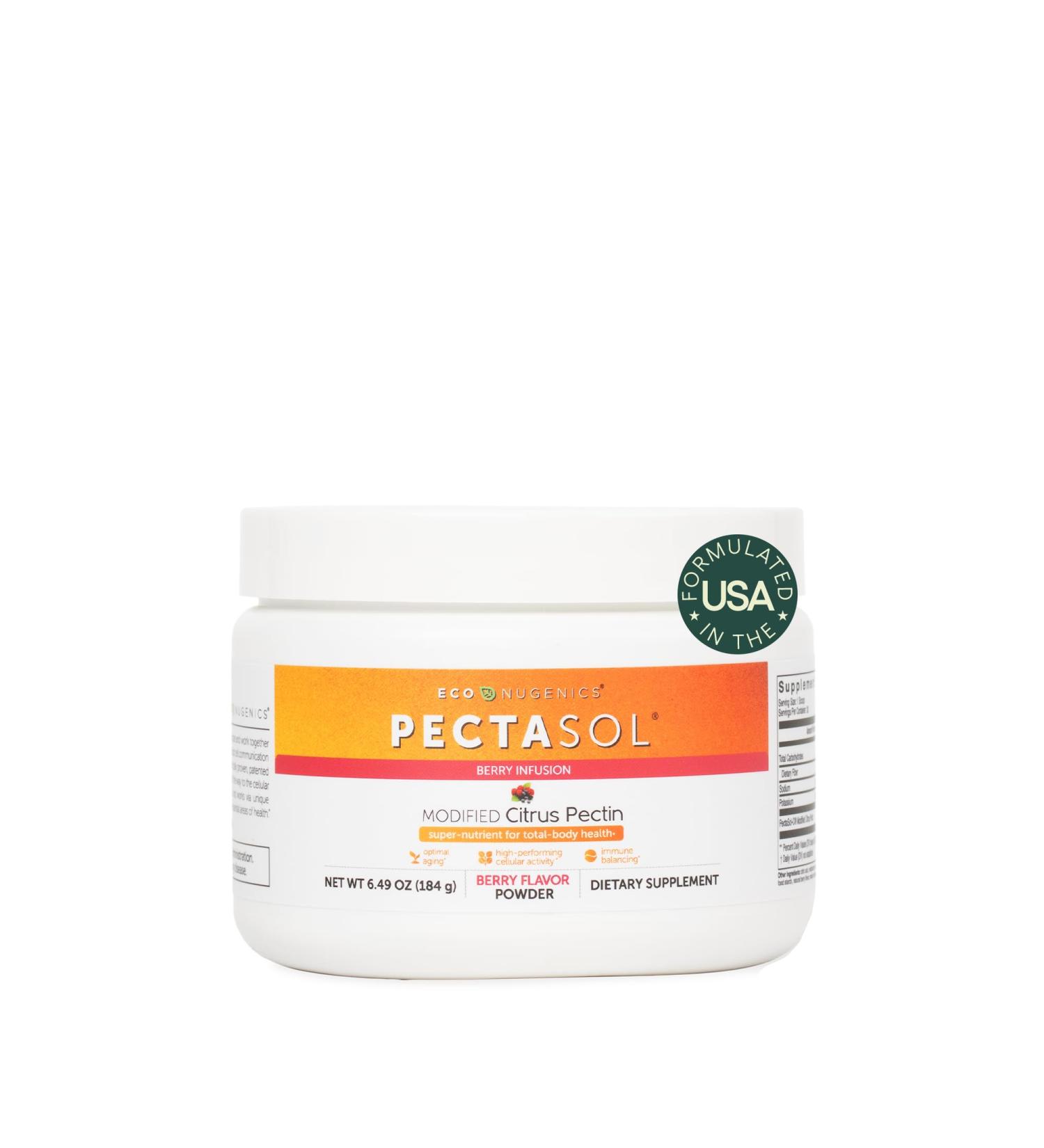 PectaSol Modified Citrus Pectin 184g Berry Powder Total-Body Health Supplement to Support the Heart Immune System Inflammation Response & Healthy Aging + Maintain Healthy Galectin-3 Levels Berry Flavor | Medium (30 Se  - Buy Online on GoSupps.com