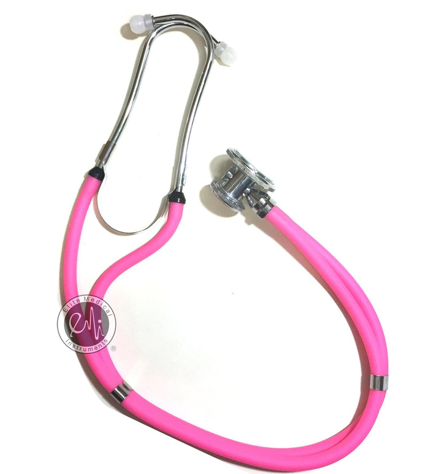 Buy EMI Professional Deluxe Sprague Rappaport Dual Head Stethoscope - Hot Pink #112 | International Shipping Available - Buy Online on GoSupps.com