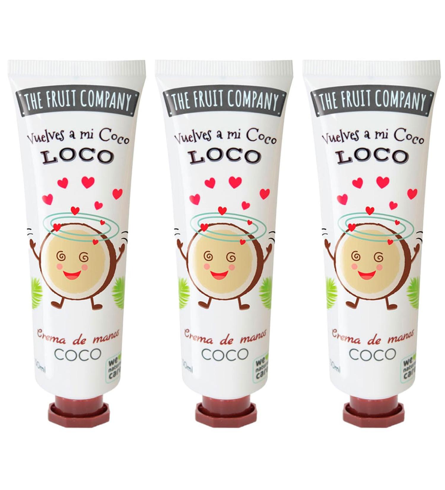The Fruit Company Coconut Hand Cream with Aloe Vera and Chamomile (3 x 50 ml) - Buy Online on GoSupps.com
